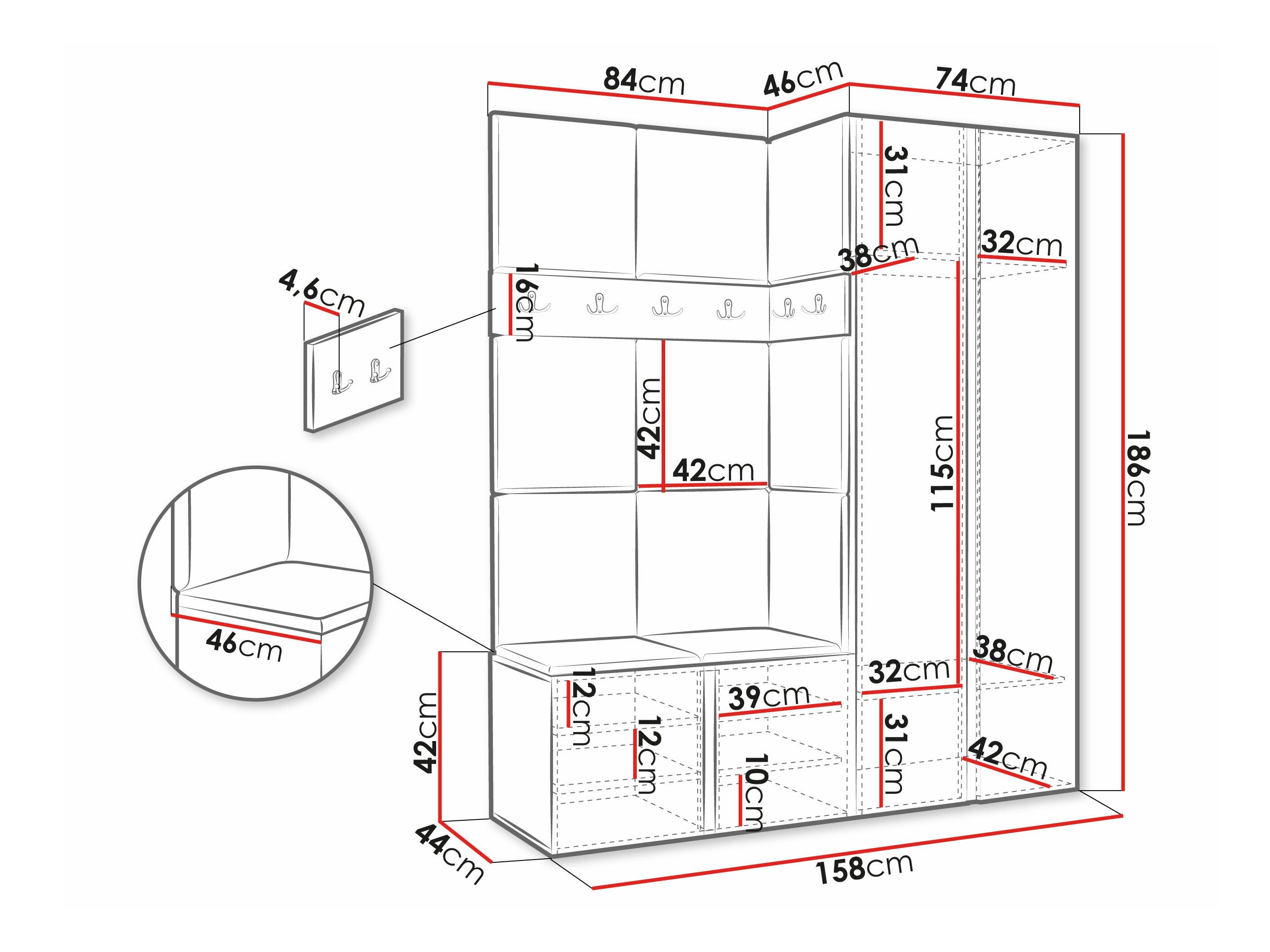 Meuble d'entrée Pinis X (Chêne Artisan)