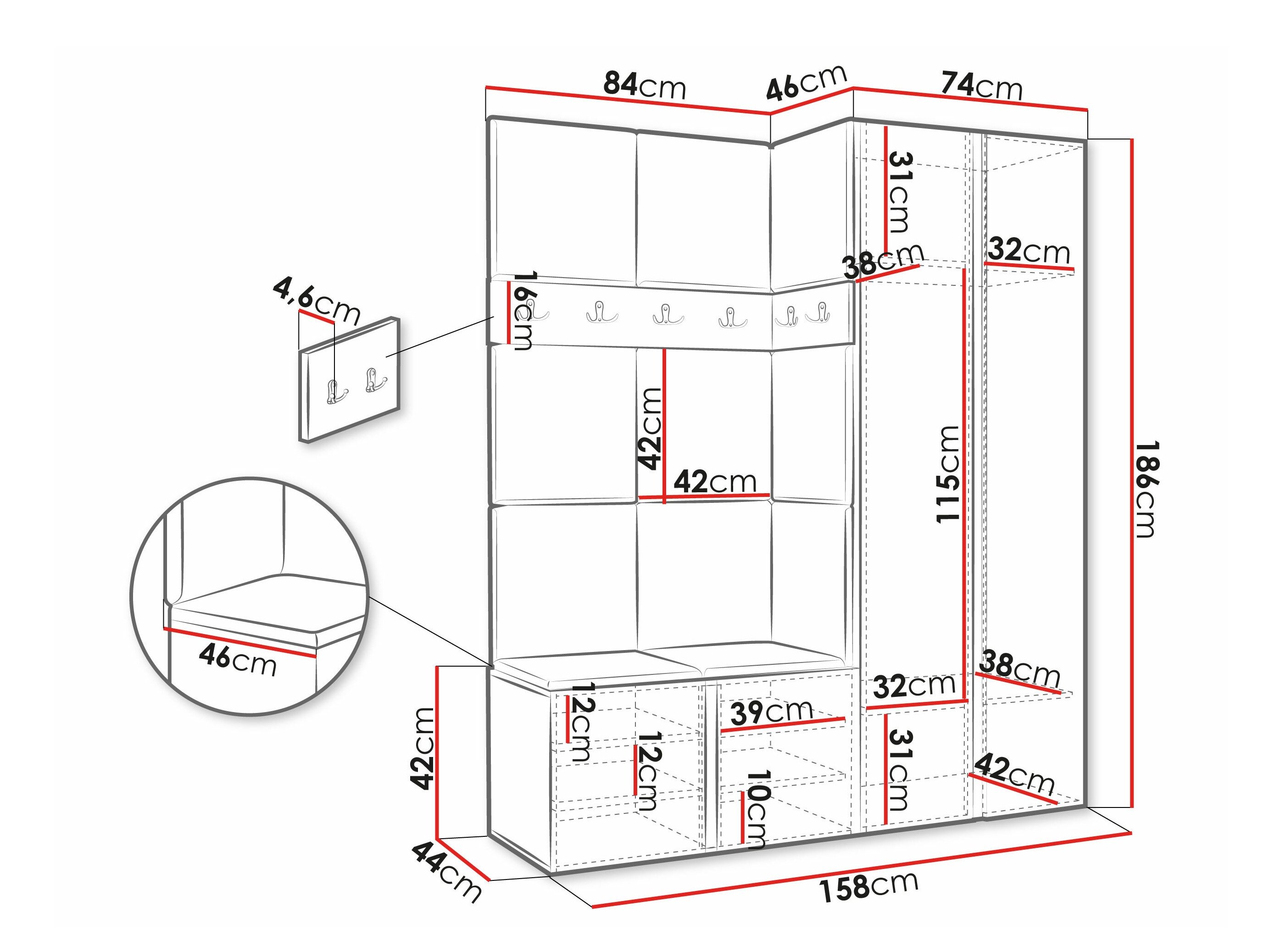 Meuble d'entrée Pinis X (Chêne Artisan)