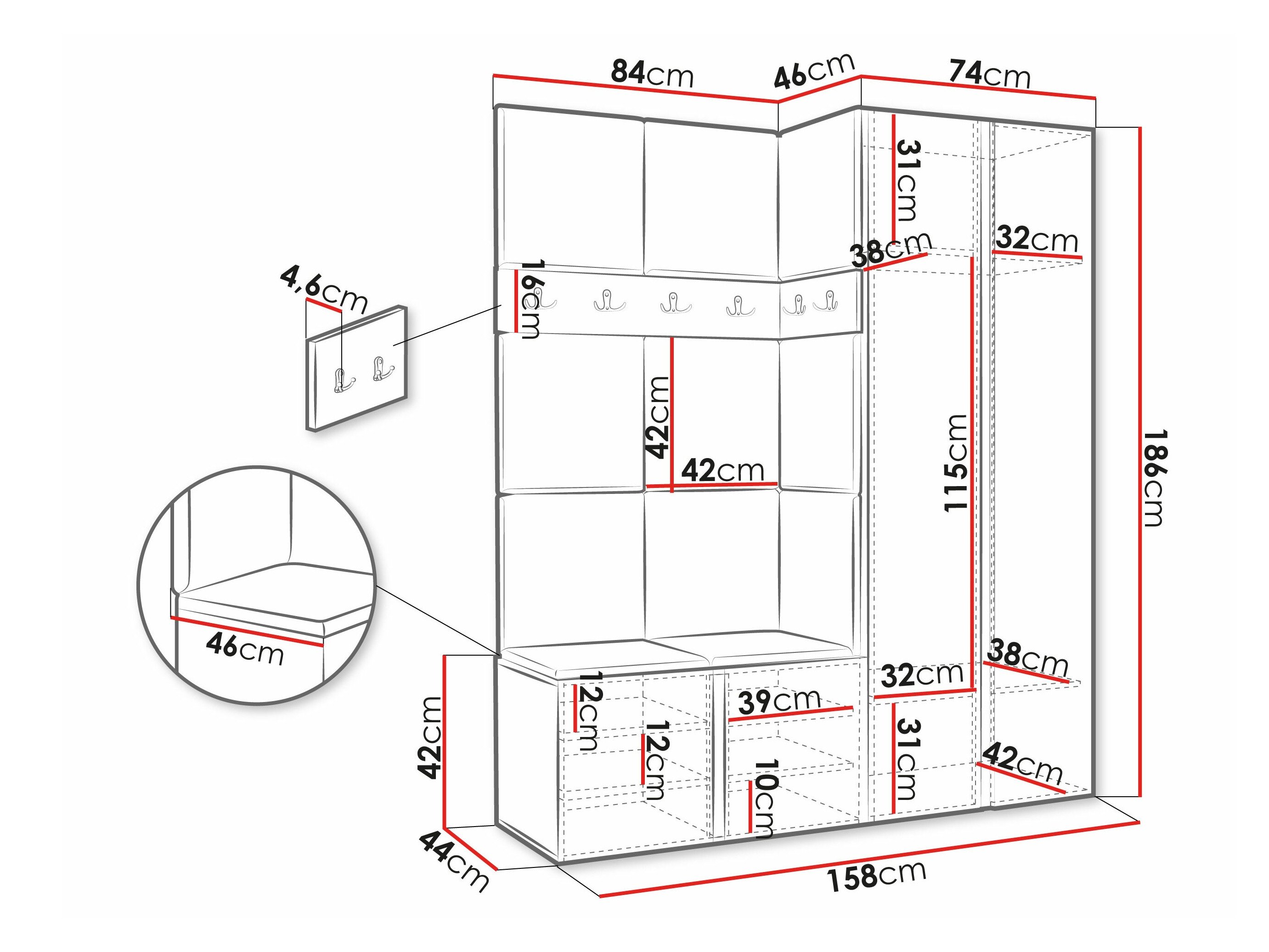 Meuble d'entrée Pinis X (Manila 16)