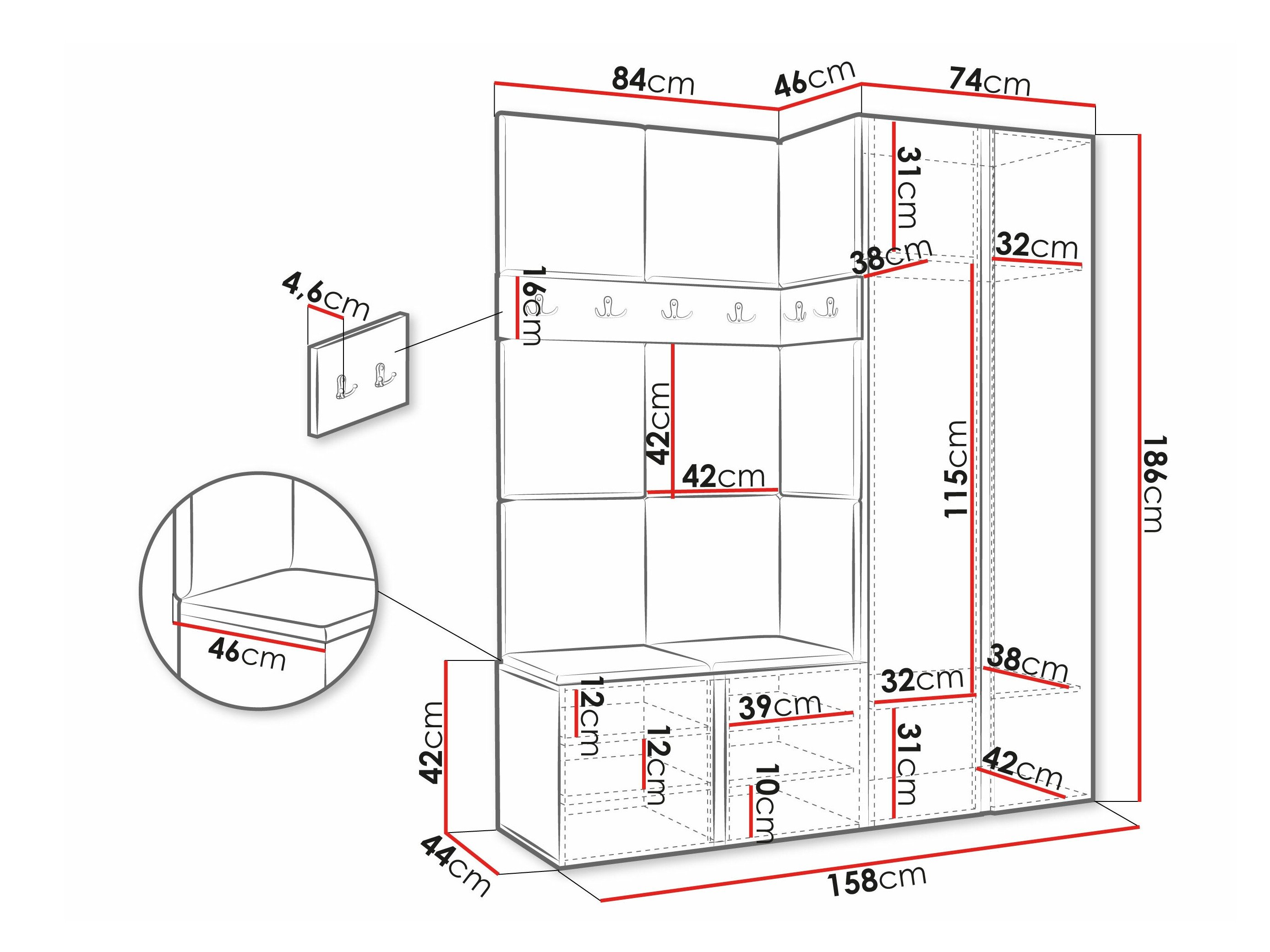 Meuble d'entrée Pinis X (Manila 18)