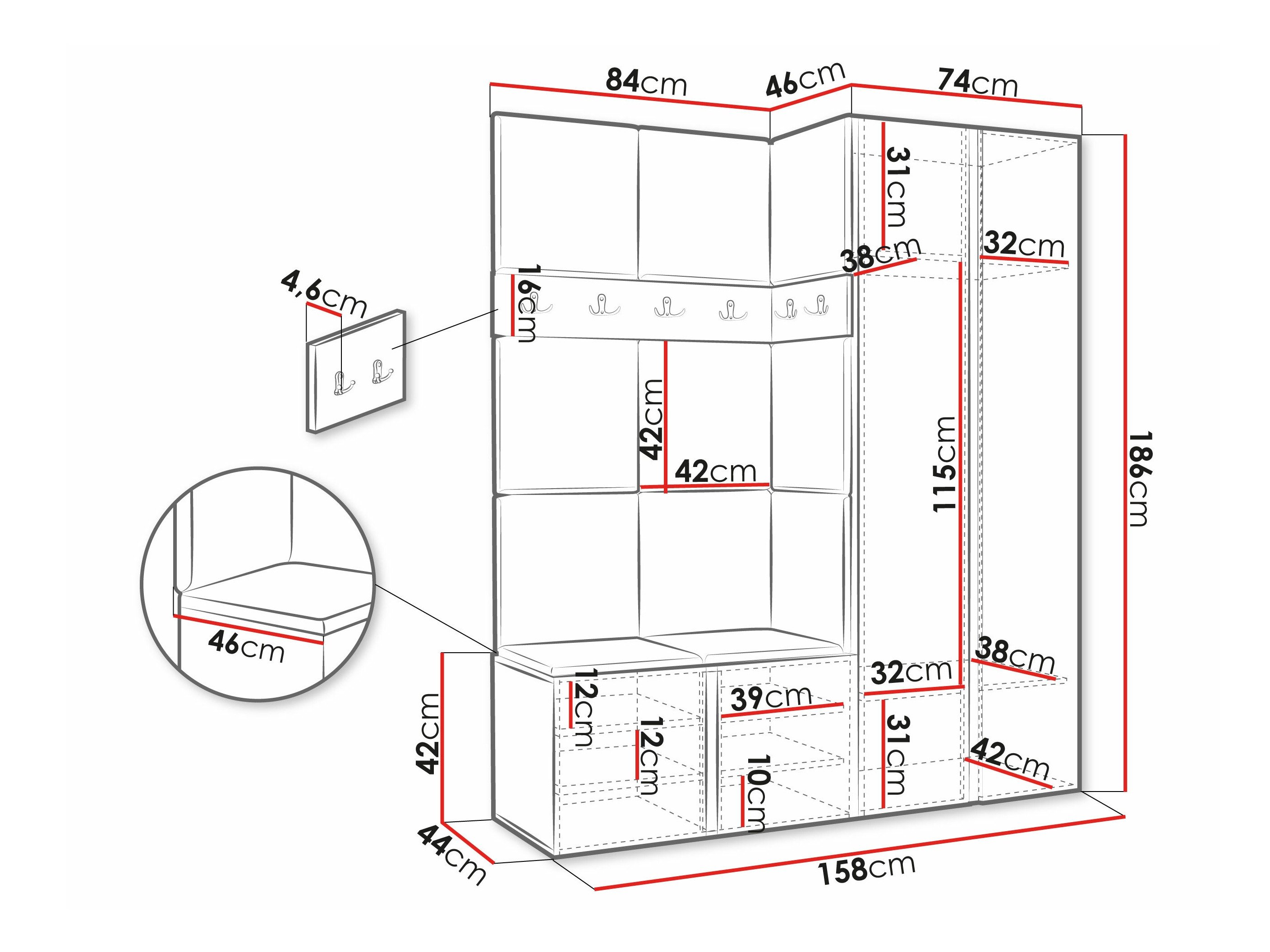 Meuble d'entrée Pinis X (Manila 35)