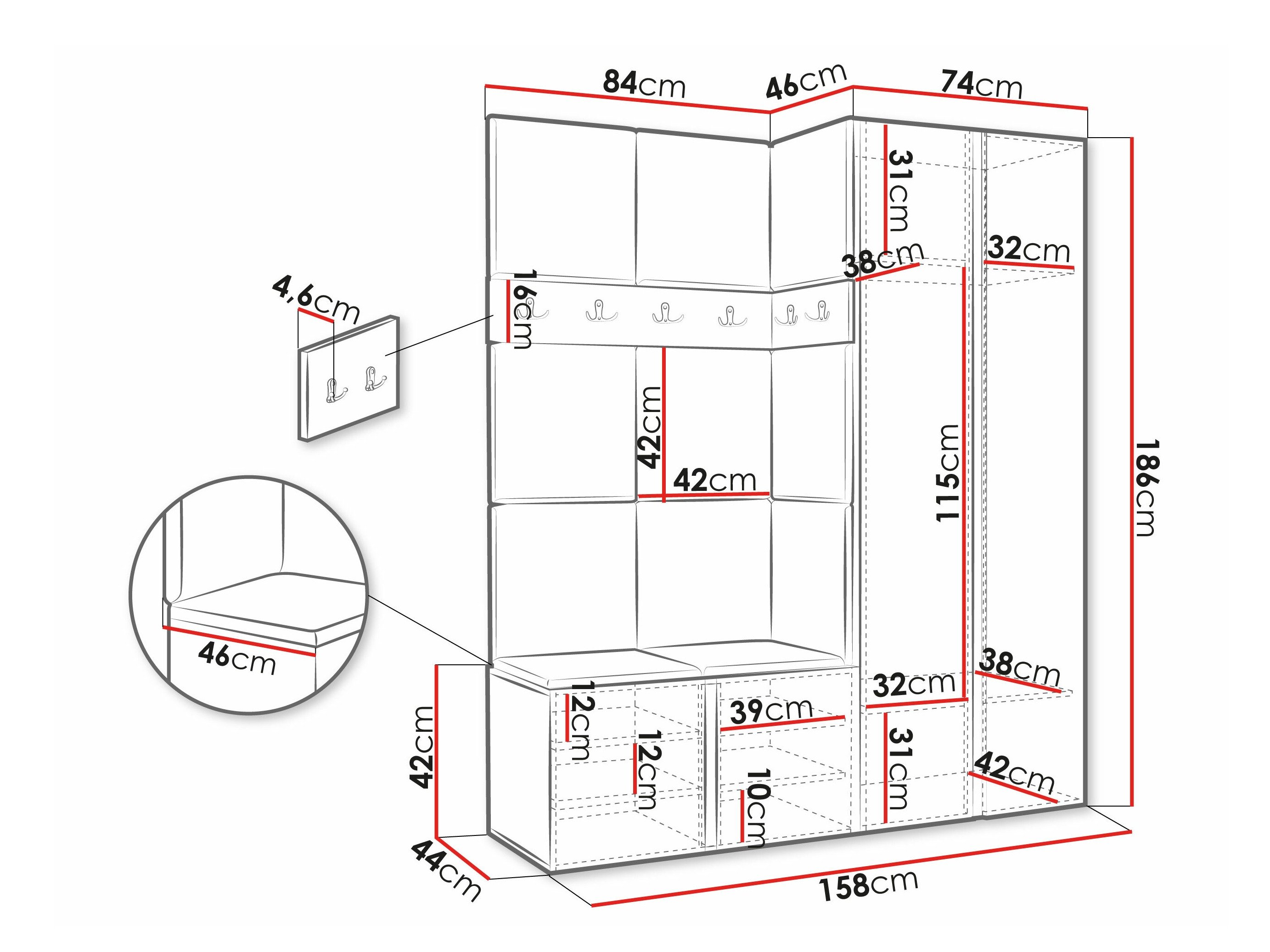 Meuble d'entrée Pinis X (Manila 35)