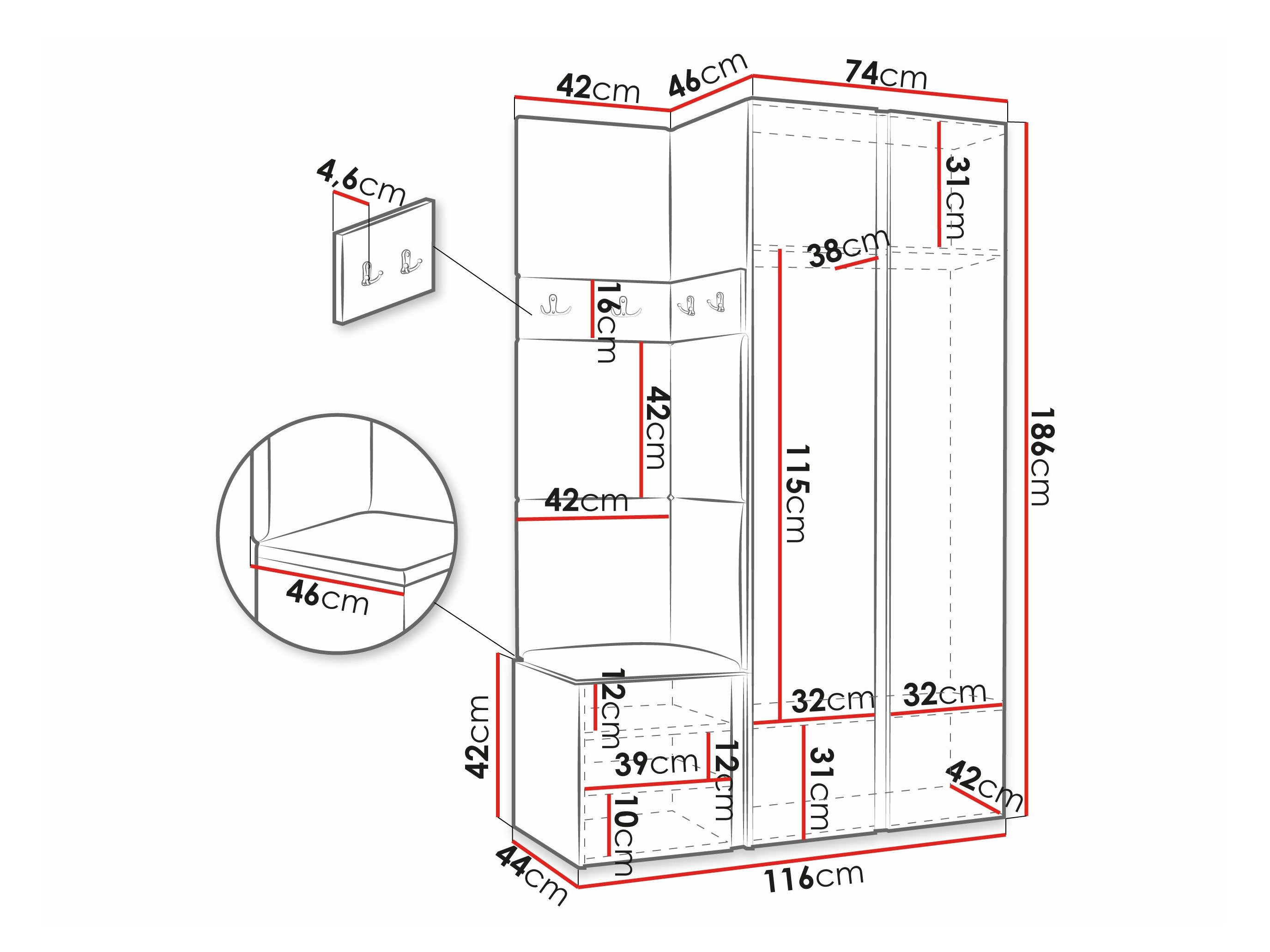 Meuble d'entrée Pinis XXVI (Blanc)