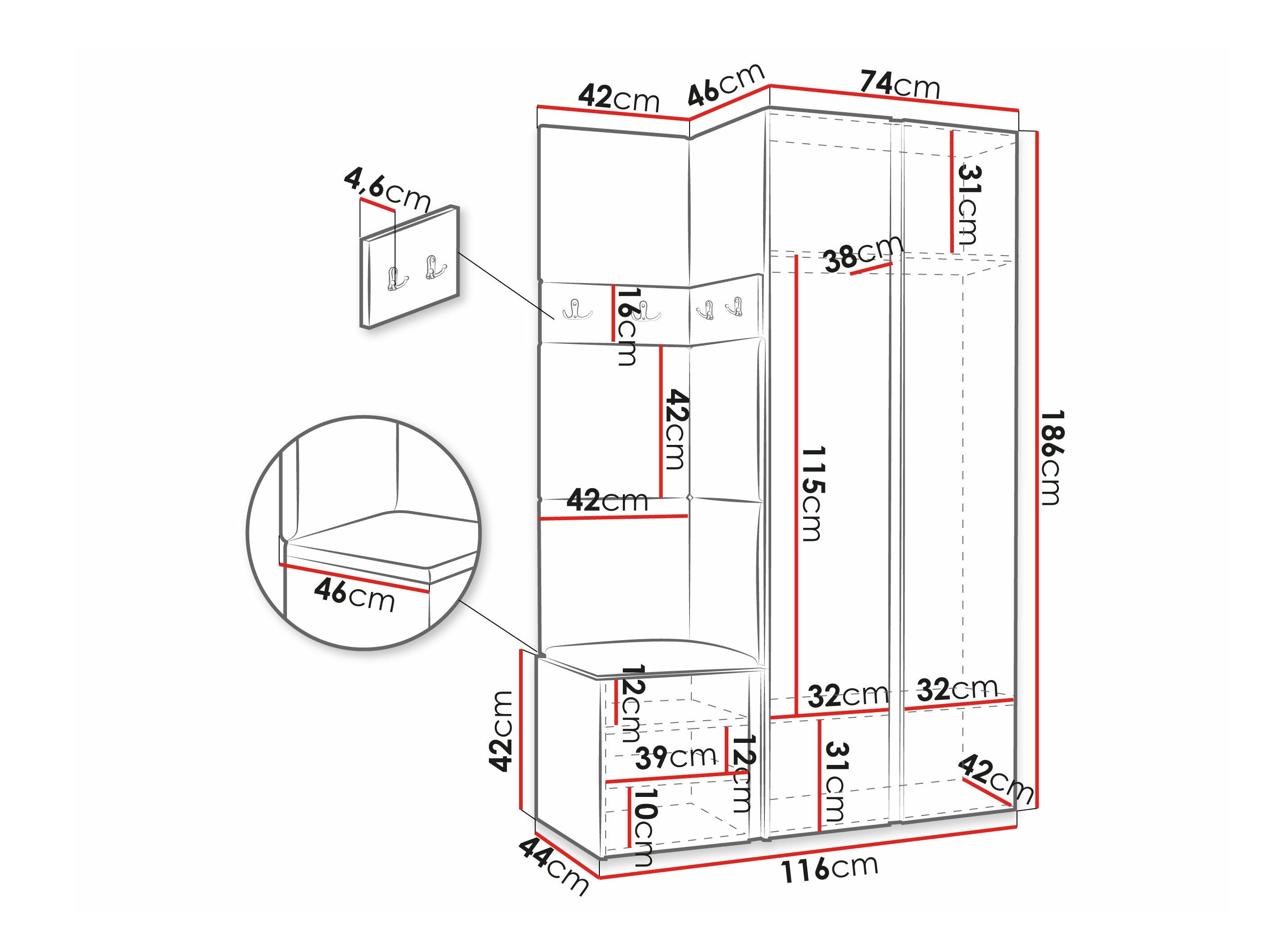 Meuble d'entrée Pinis XXVI (Blanc)