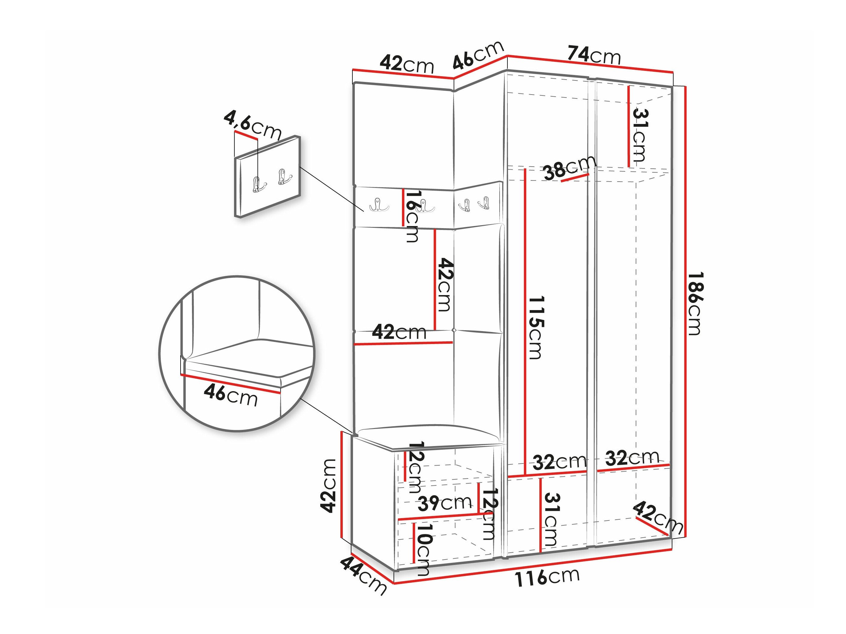 Meuble d'entrée Pinis XXVI (Cachemire)