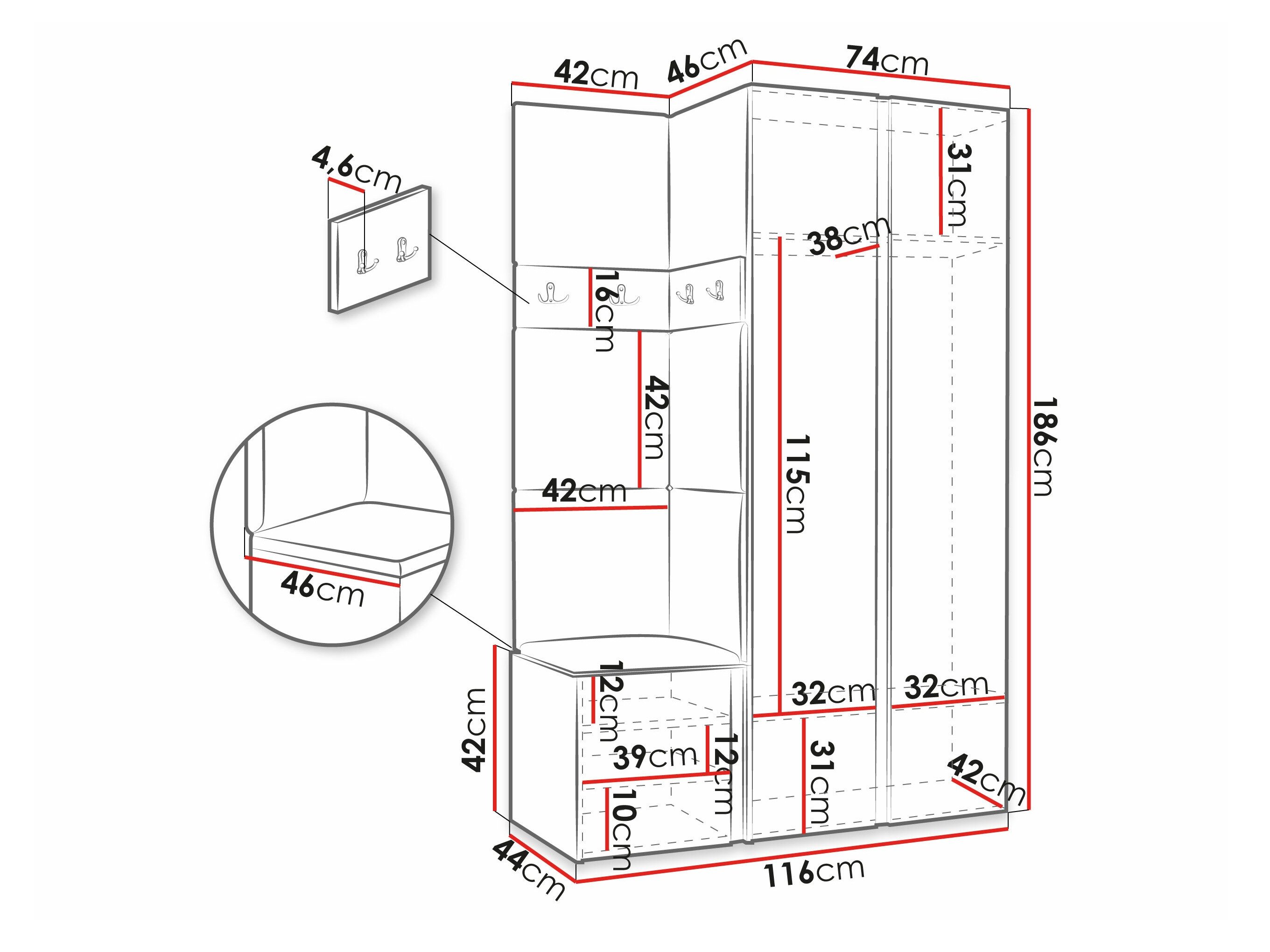 Meuble d'entrée Pinis XXVI (Cachemire)