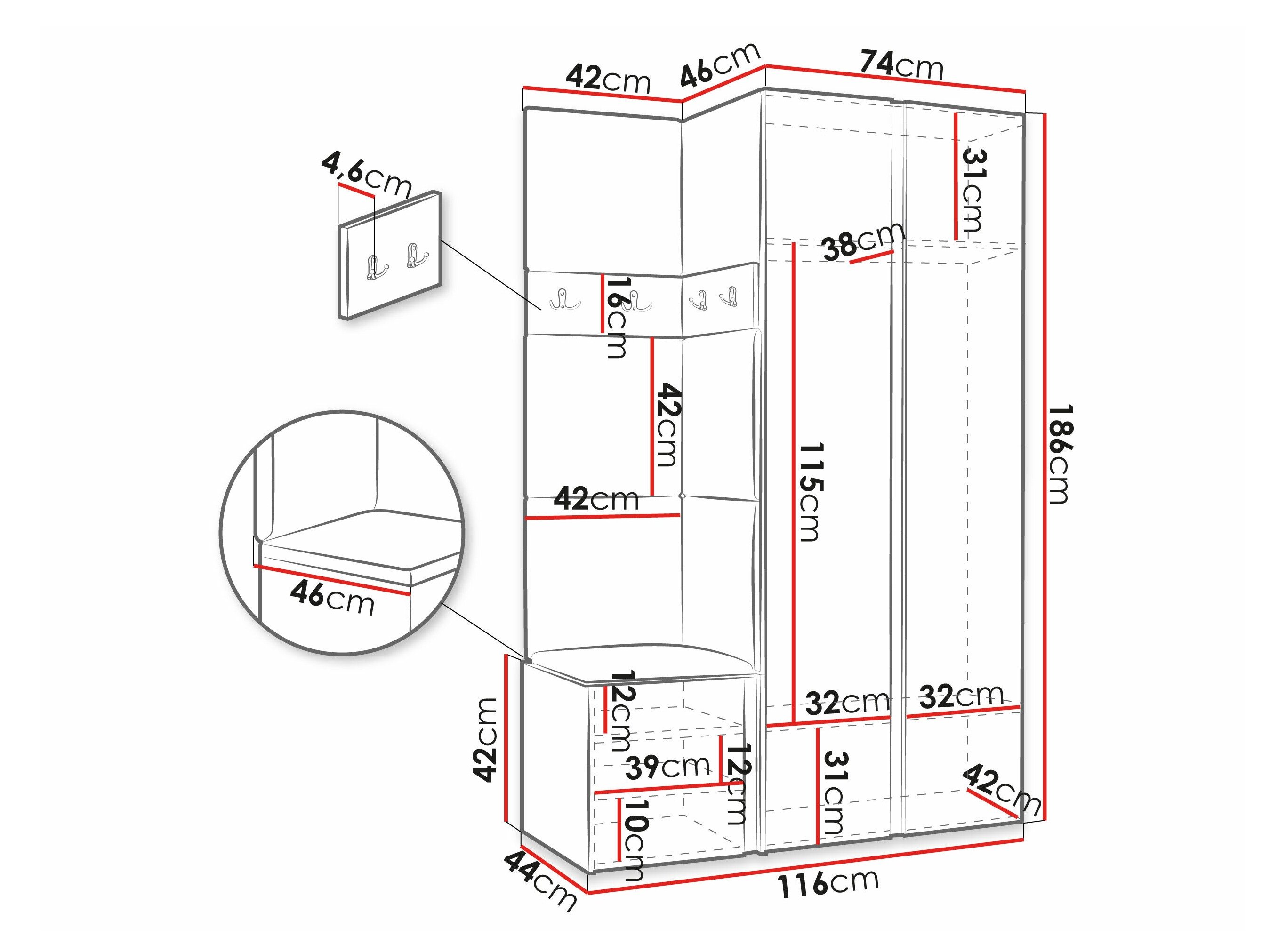 Meuble d'entrée Pinis XXVI (Cachemire)