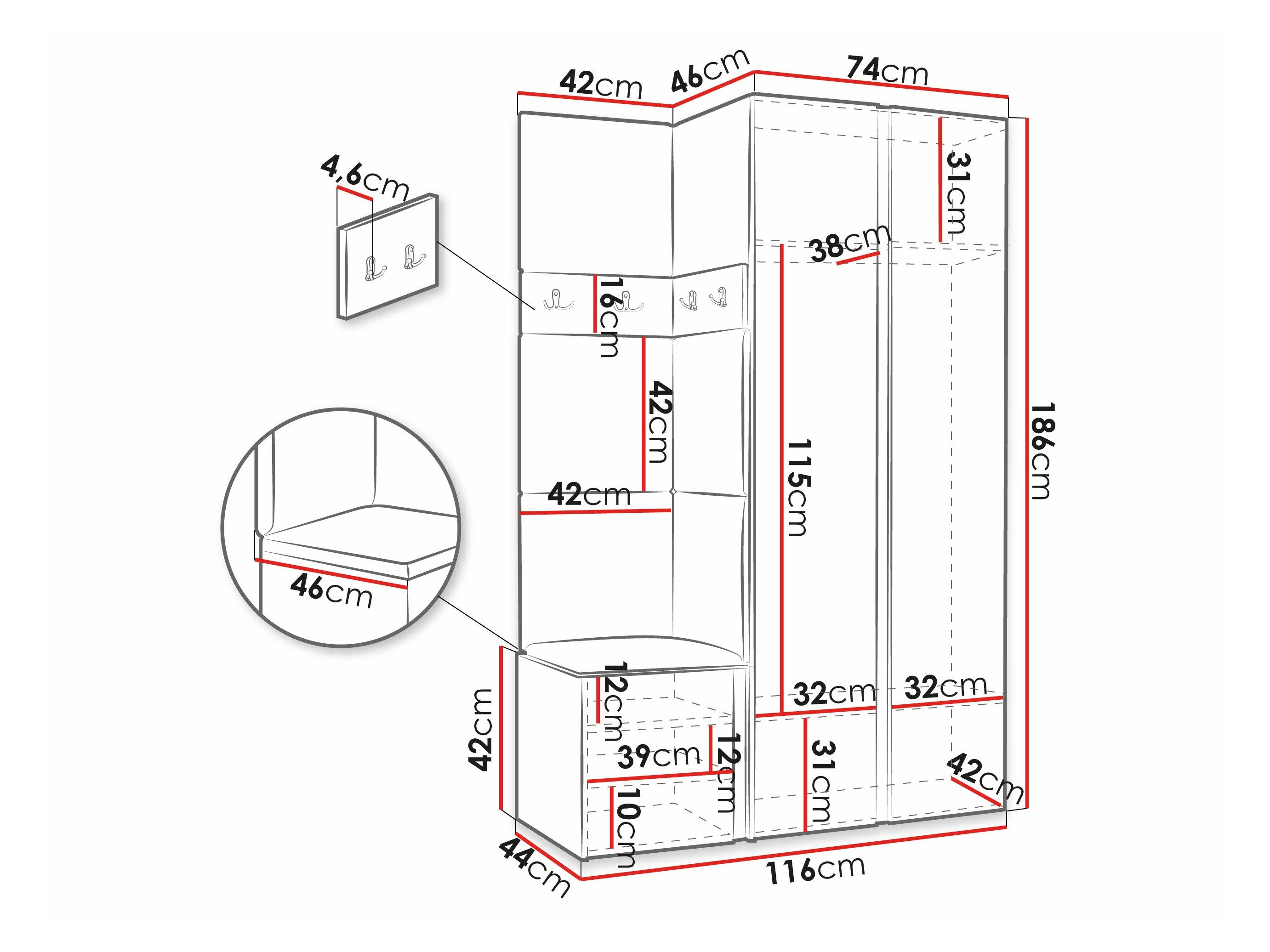 Meuble d'entrée Pinis XXVI (Cachemire)