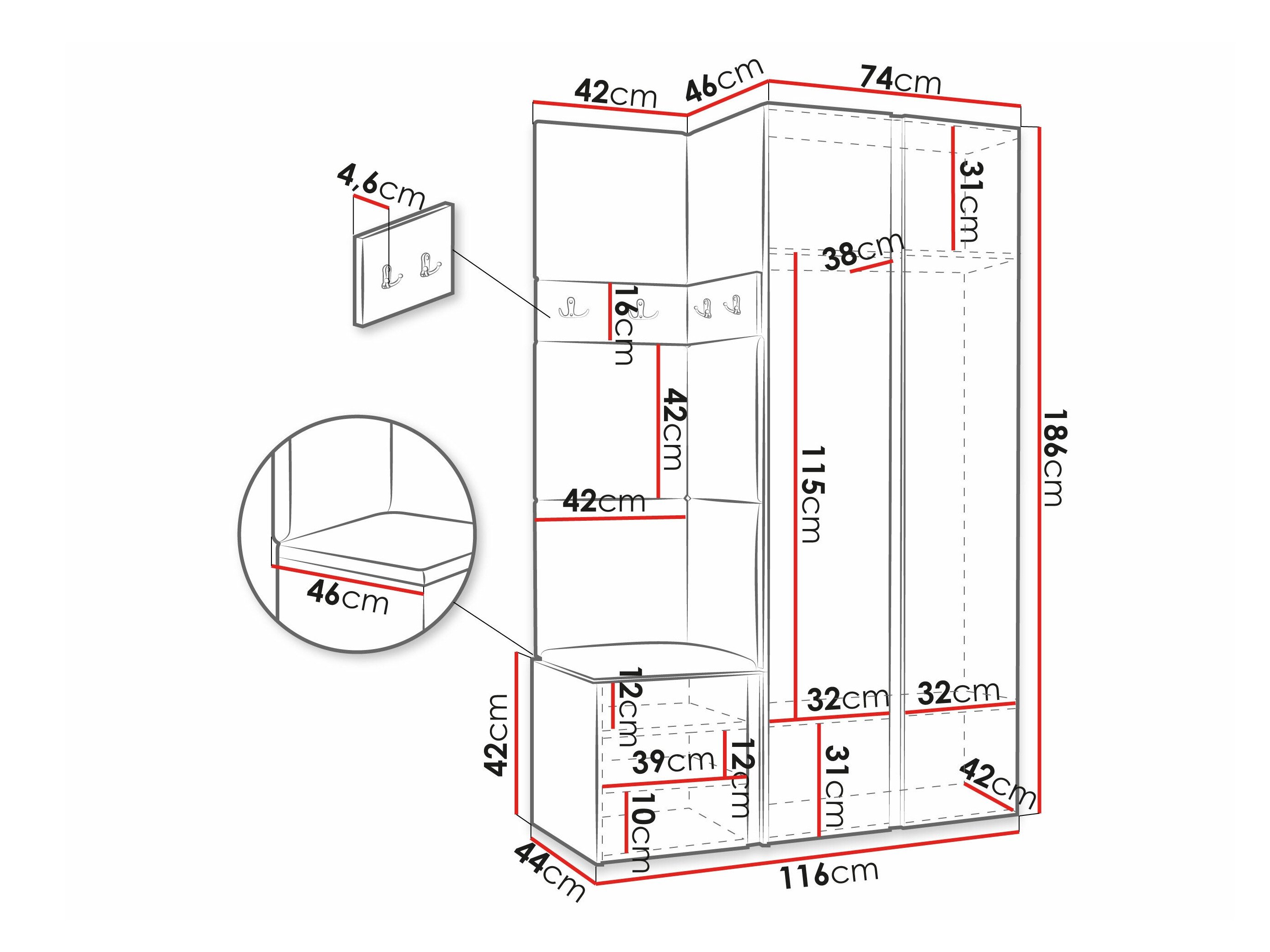 Meuble d'entrée Pinis XXVI (Cachemire)