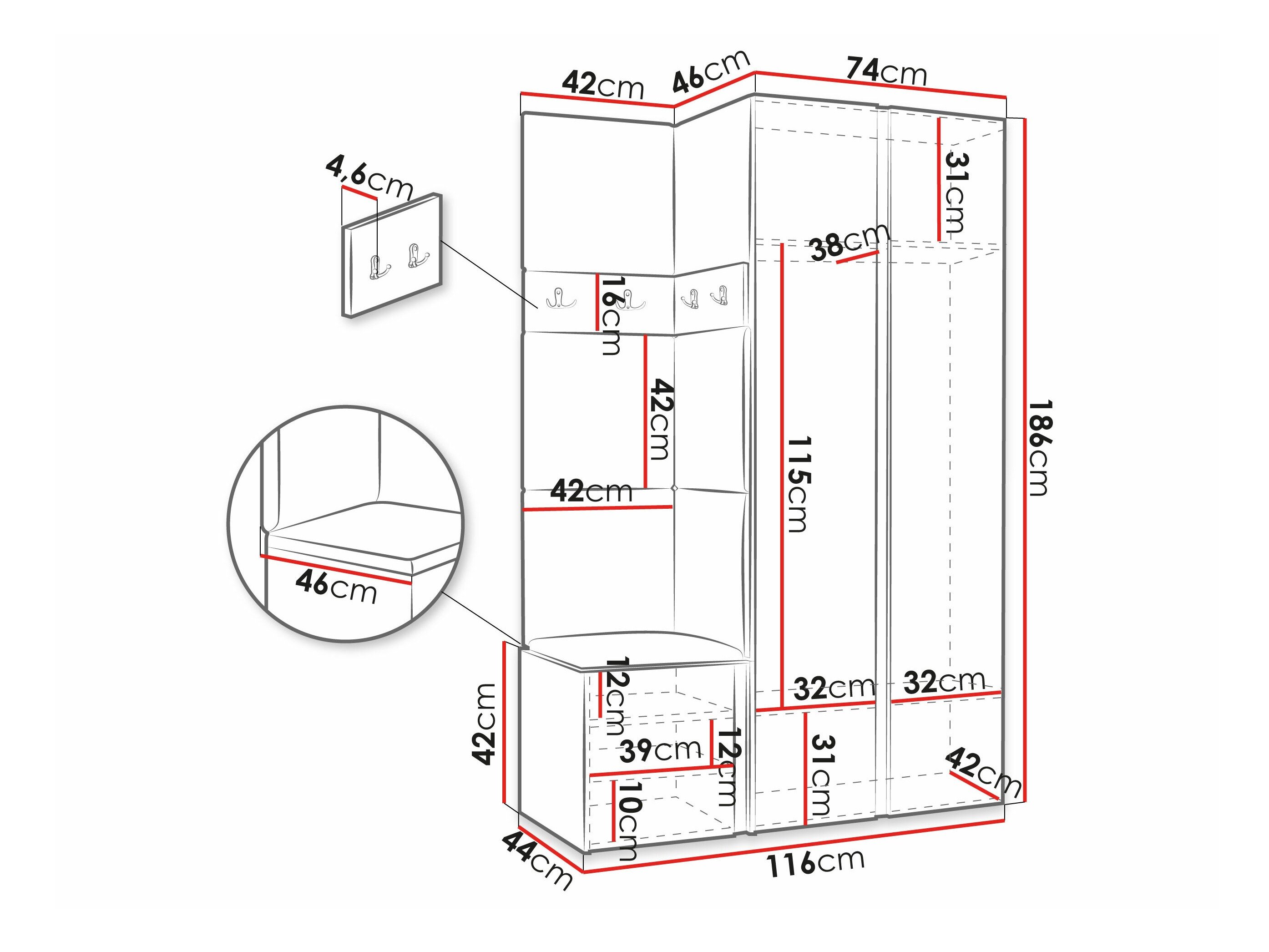 Meuble d'entrée Pinis XXVI (Cachemire)