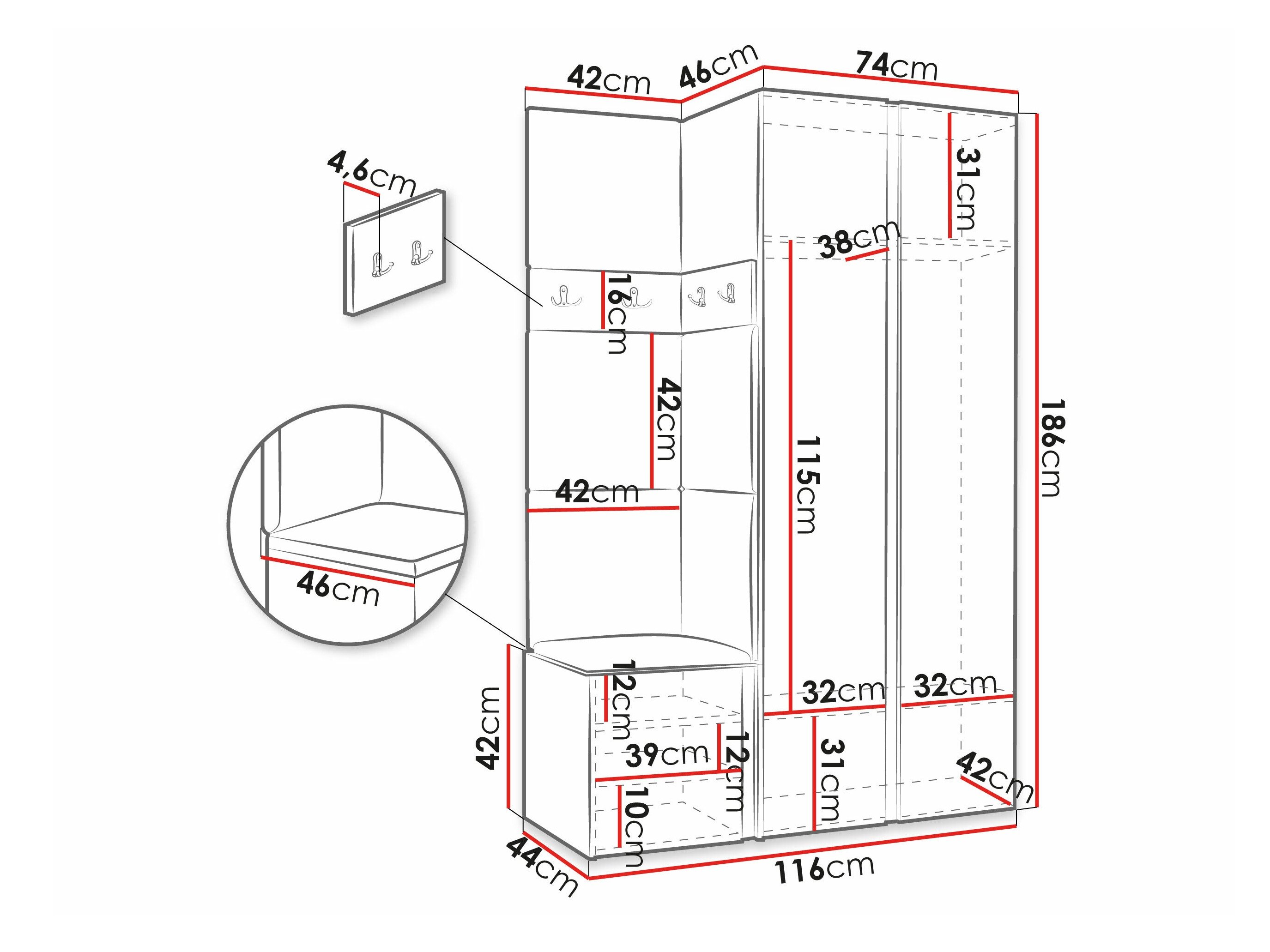 Meuble d'entrée Pinis XXVI (Cachemire)