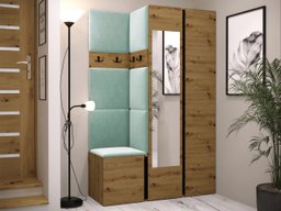 Meuble d'entrée Pinis XXVI (Chêne Artisan + Noir)