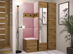 Meuble d'entrée Pinis XXVI (Chêne Artisan + Noir)