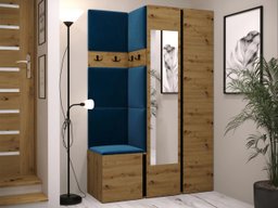 Meuble d'entrée Pinis XXVI (Chêne Artisan + Noir)