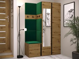 Meuble d'entrée Pinis XXVI (Chêne Artisan + Noir)