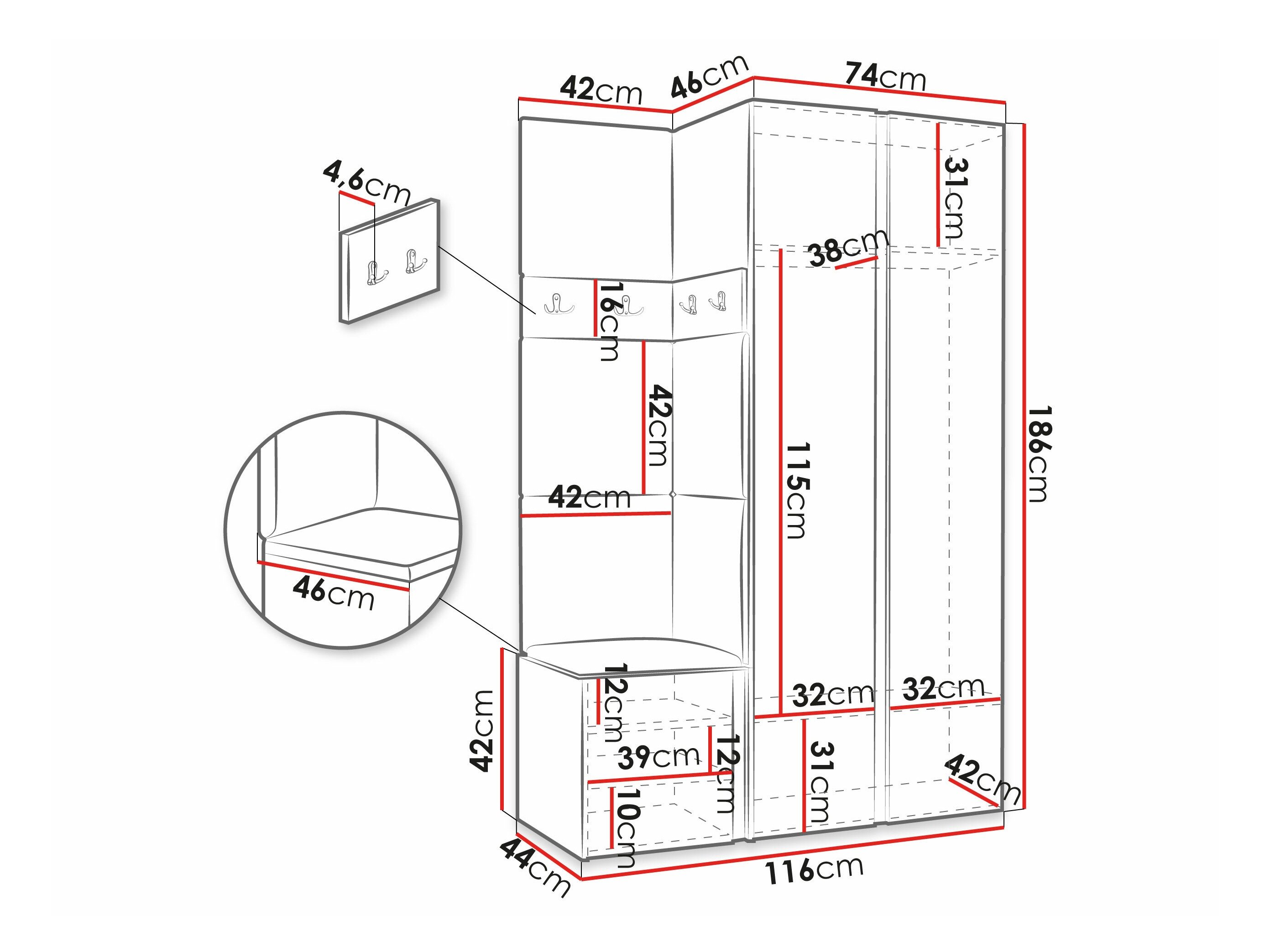 Meuble d'entrée Pinis XXVI (Graphite)