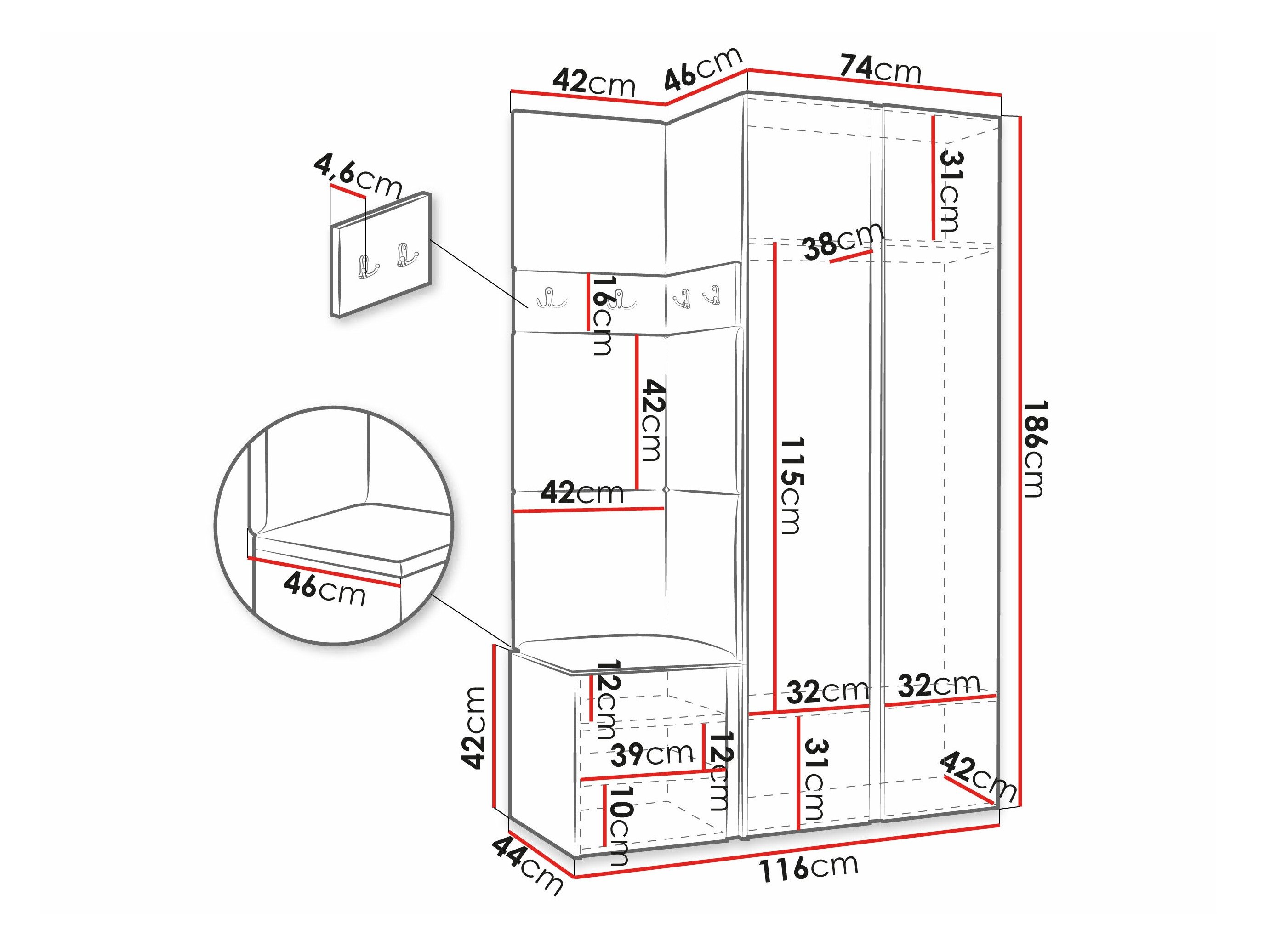 Meuble d'entrée Pinis XXVI (Graphite)