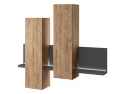 Armoire murale Lutiva 101 (Anthracite + Ribbec chêne)