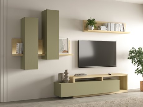 Ensemble de salon Lutiva 100 (Eucalyptus + Chêne)