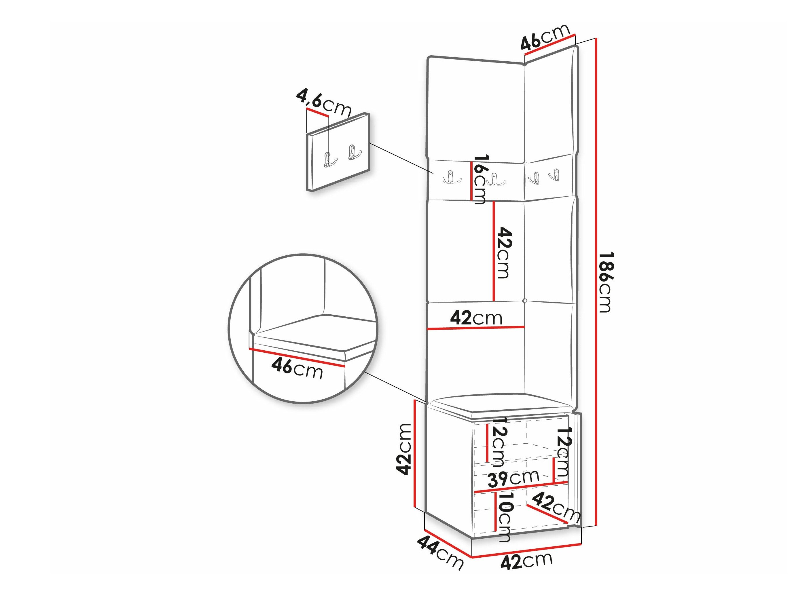 Meuble d'entrée Pinis XXI (Blanc)