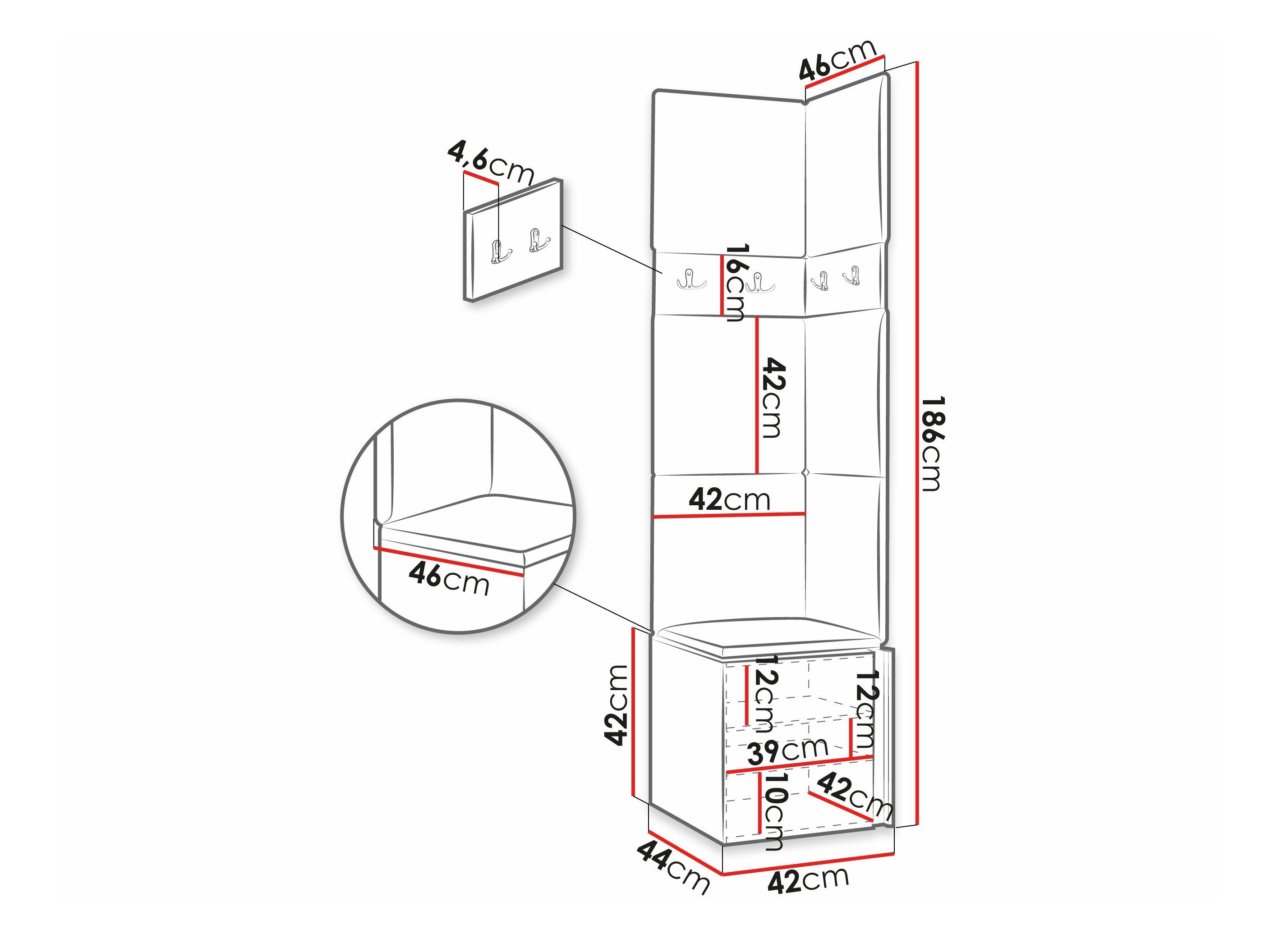 Meuble d'entrée Pinis XXI (Blanc)