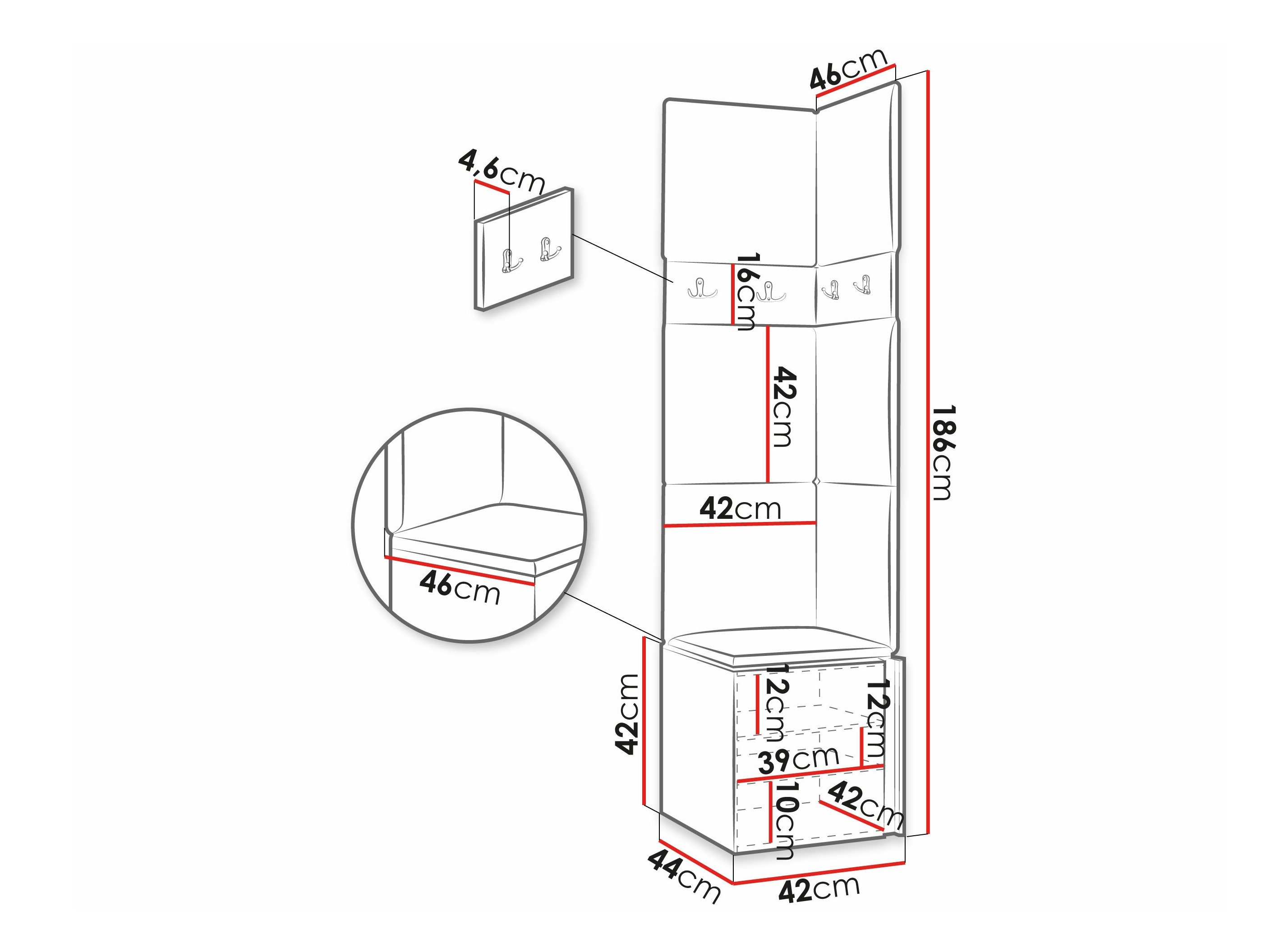 Meuble d'entrée Pinis XXI (Blanc)
