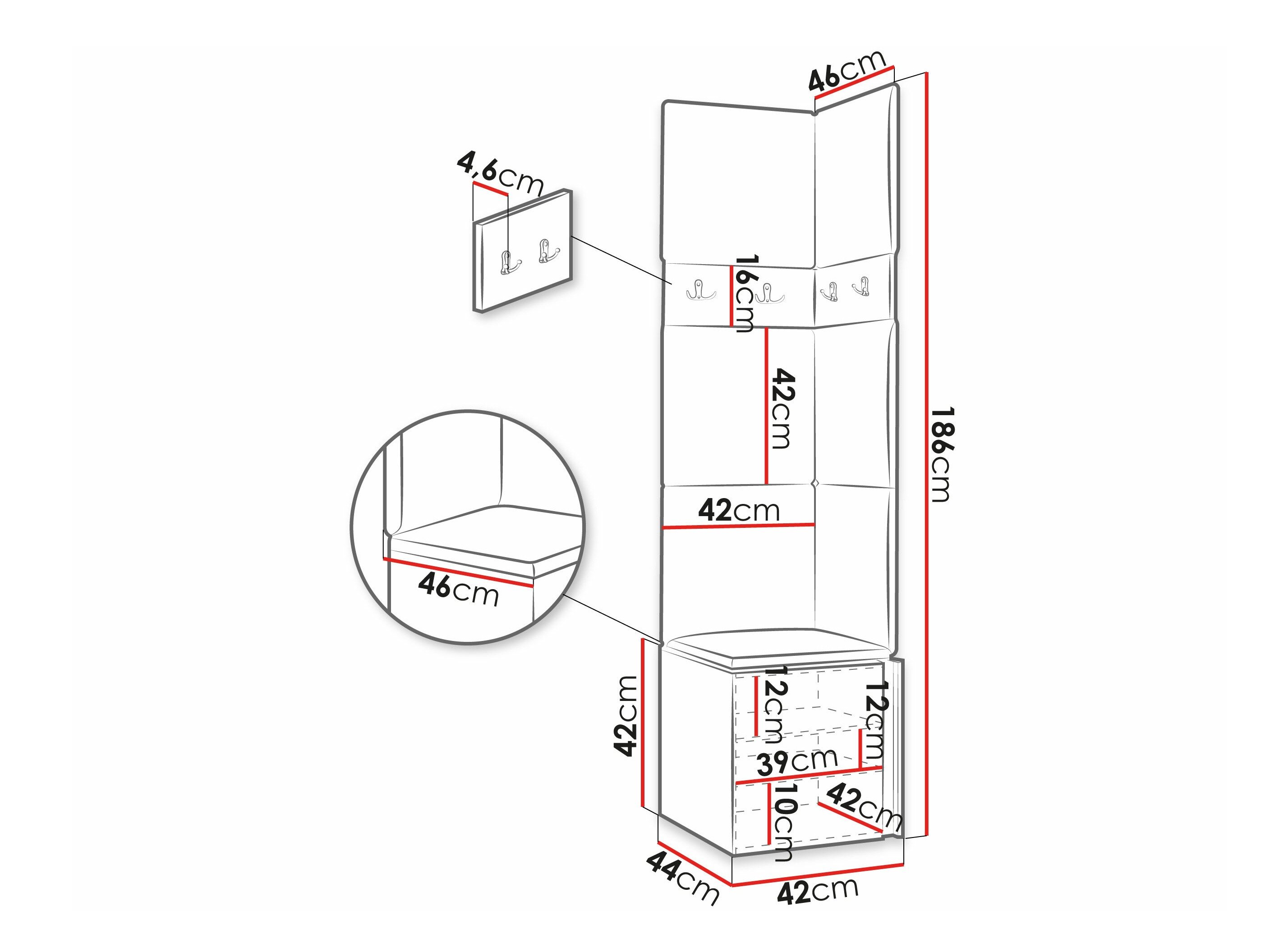 Meuble d'entrée Pinis XXI (Blanc)