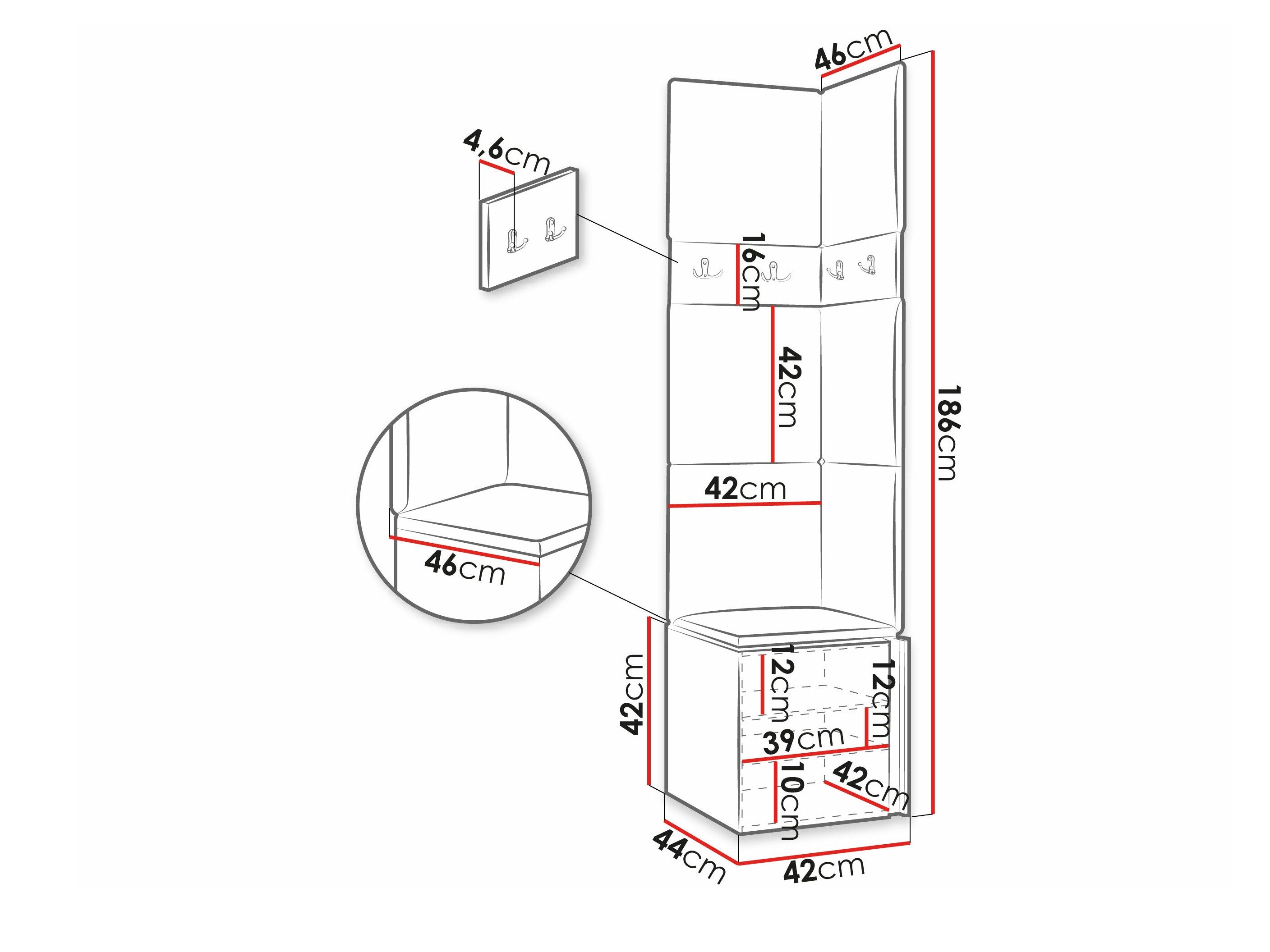 Meuble d'entrée Pinis XXI (Blanc)