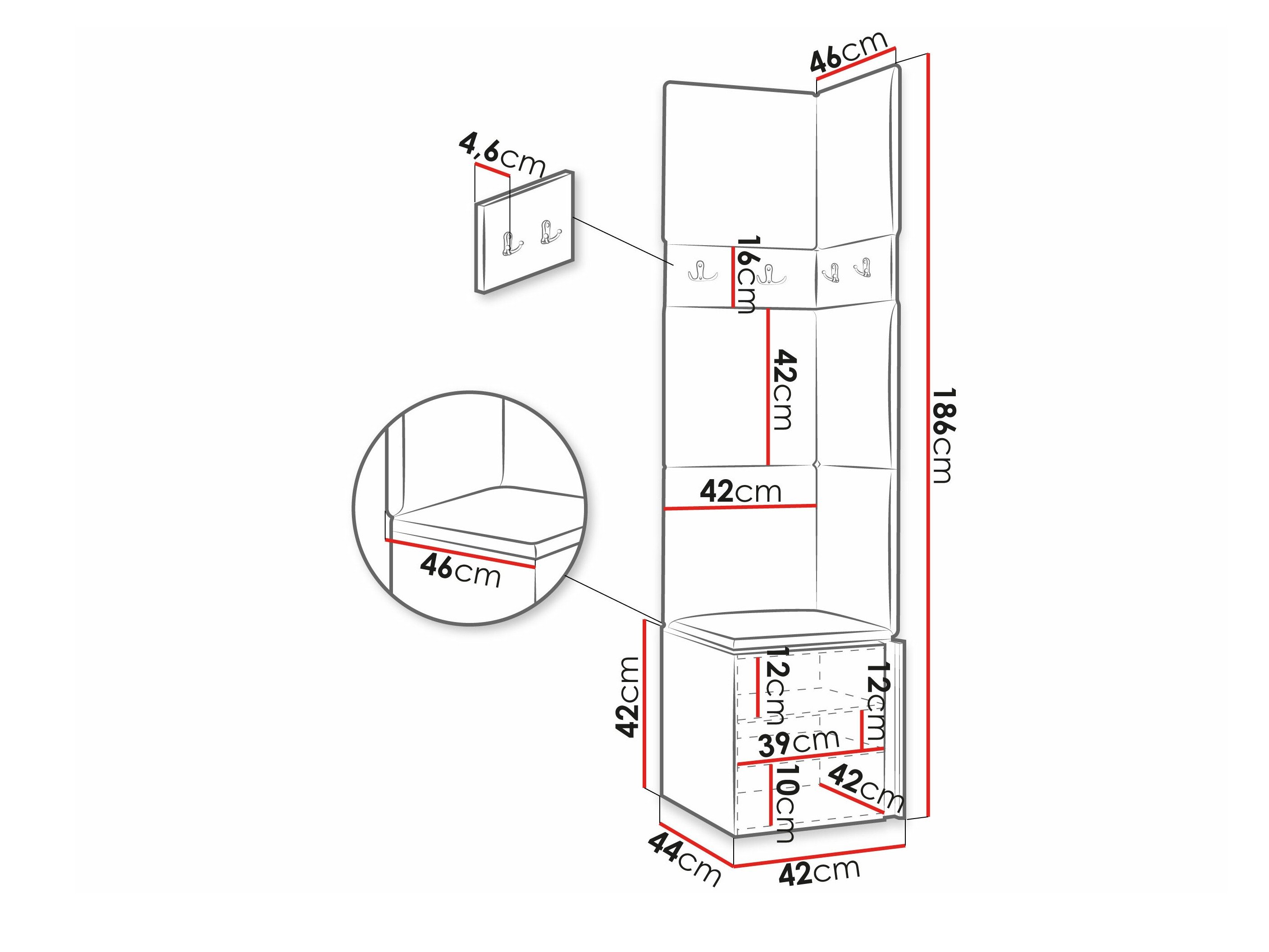 Meuble d'entrée Pinis XXI (Blanc)