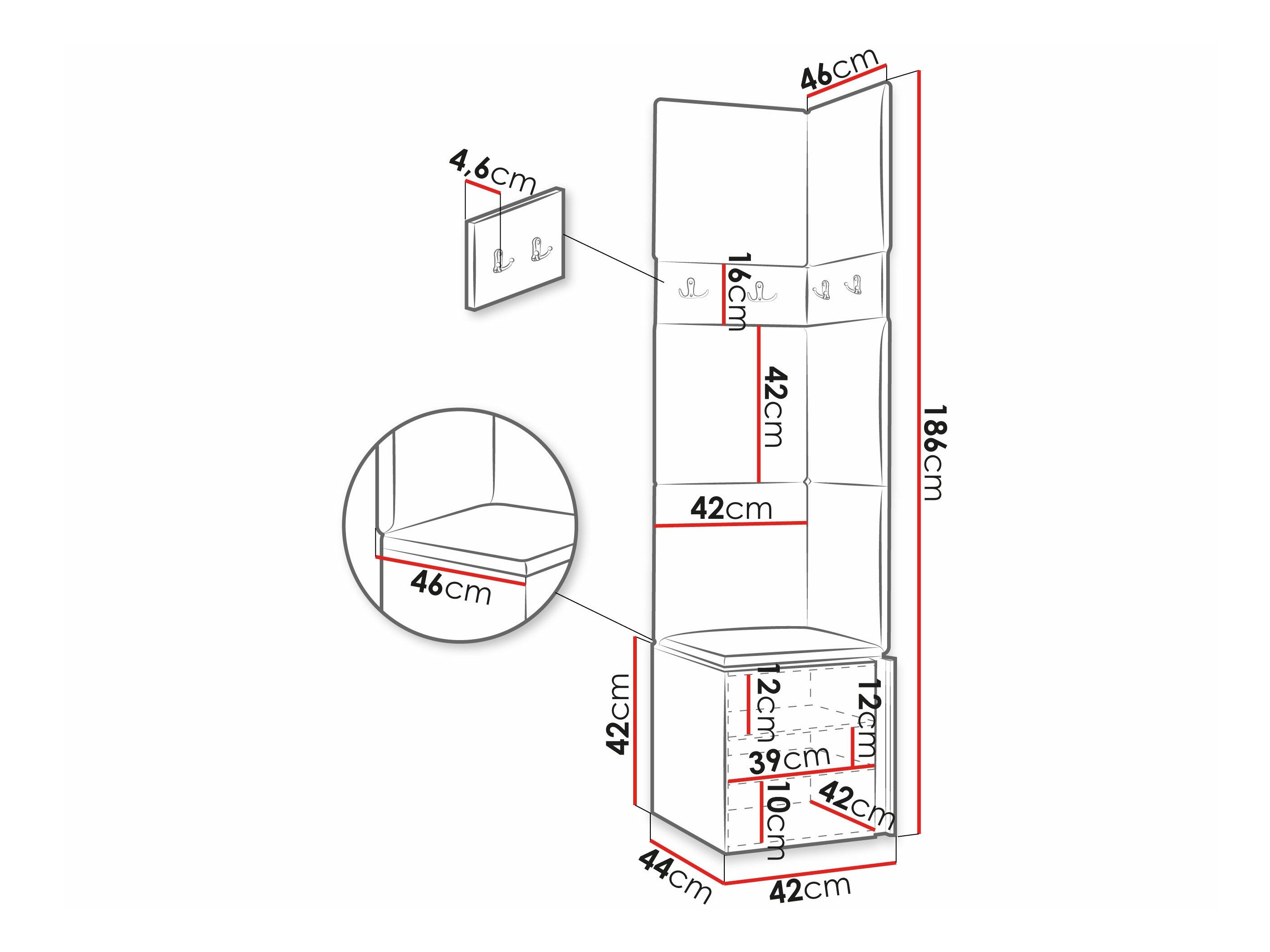 Meuble d'entrée Pinis XXI (Cachemire)
