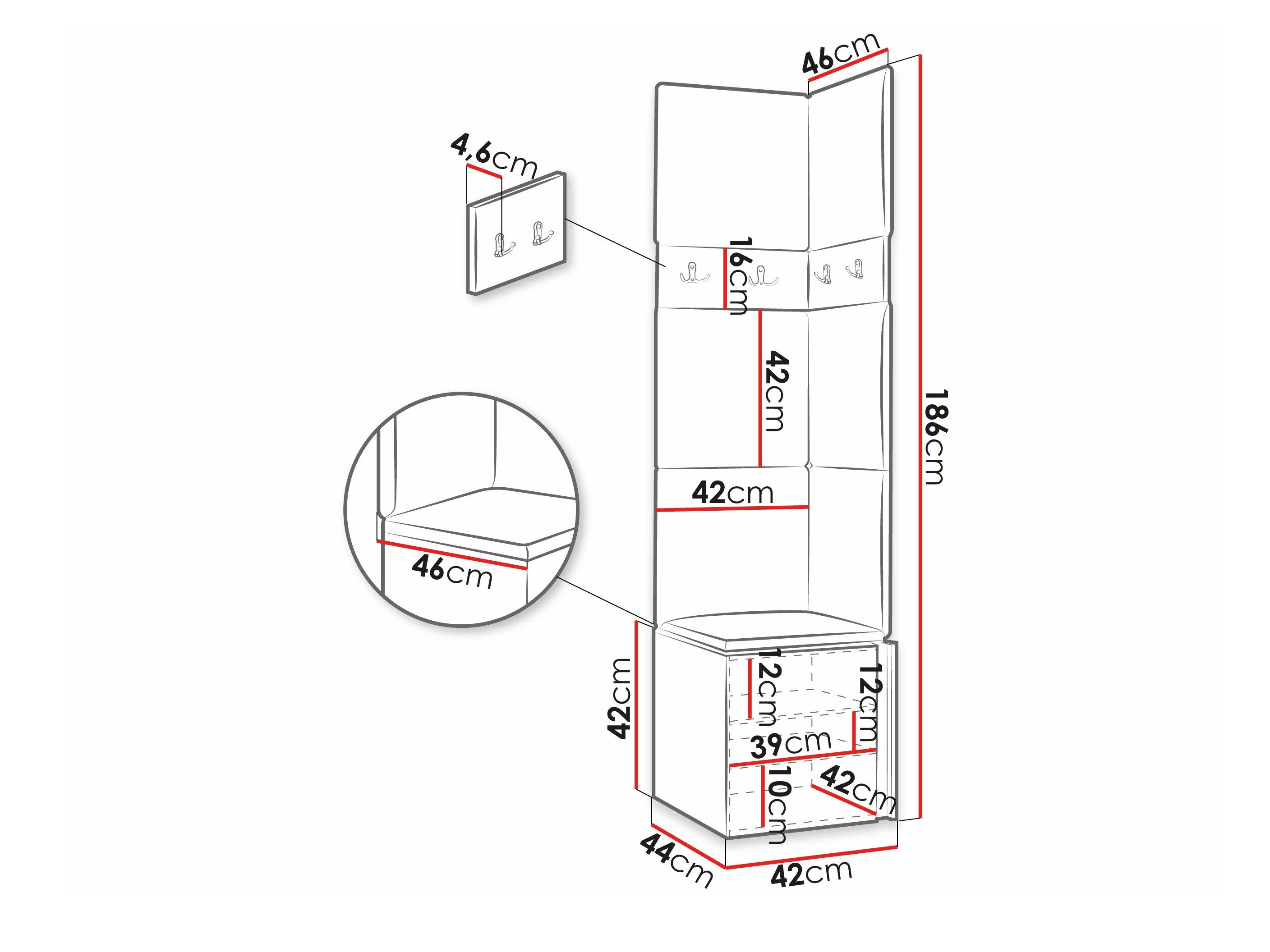 Meuble d'entrée Pinis XXI (Cachemire)