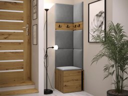 Meuble d'entrée Pinis XXI (Chêne Artisan + Noir)