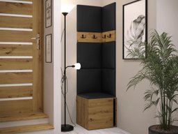 Meuble d'entrée Pinis XXI (Chêne Artisan + Noir)