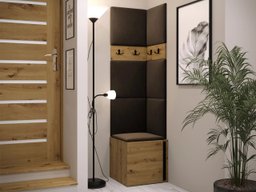 Meuble d'entrée Pinis XXI (Chêne Artisan + Noir)