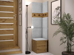 Meuble d'entrée Pinis XXI (Chêne Artisan + Noir)