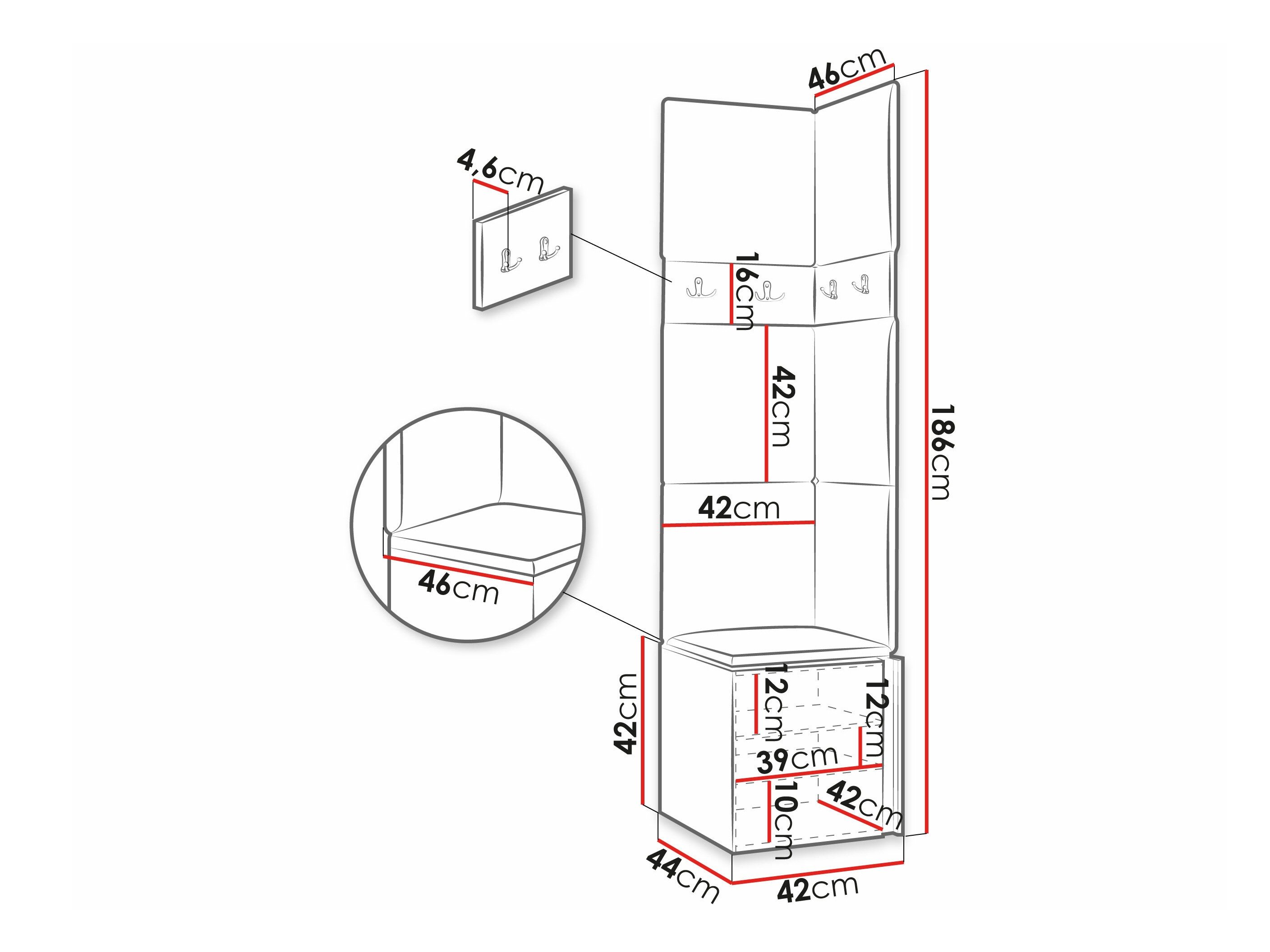 Meuble d'entrée Pinis XXI (Graphite)
