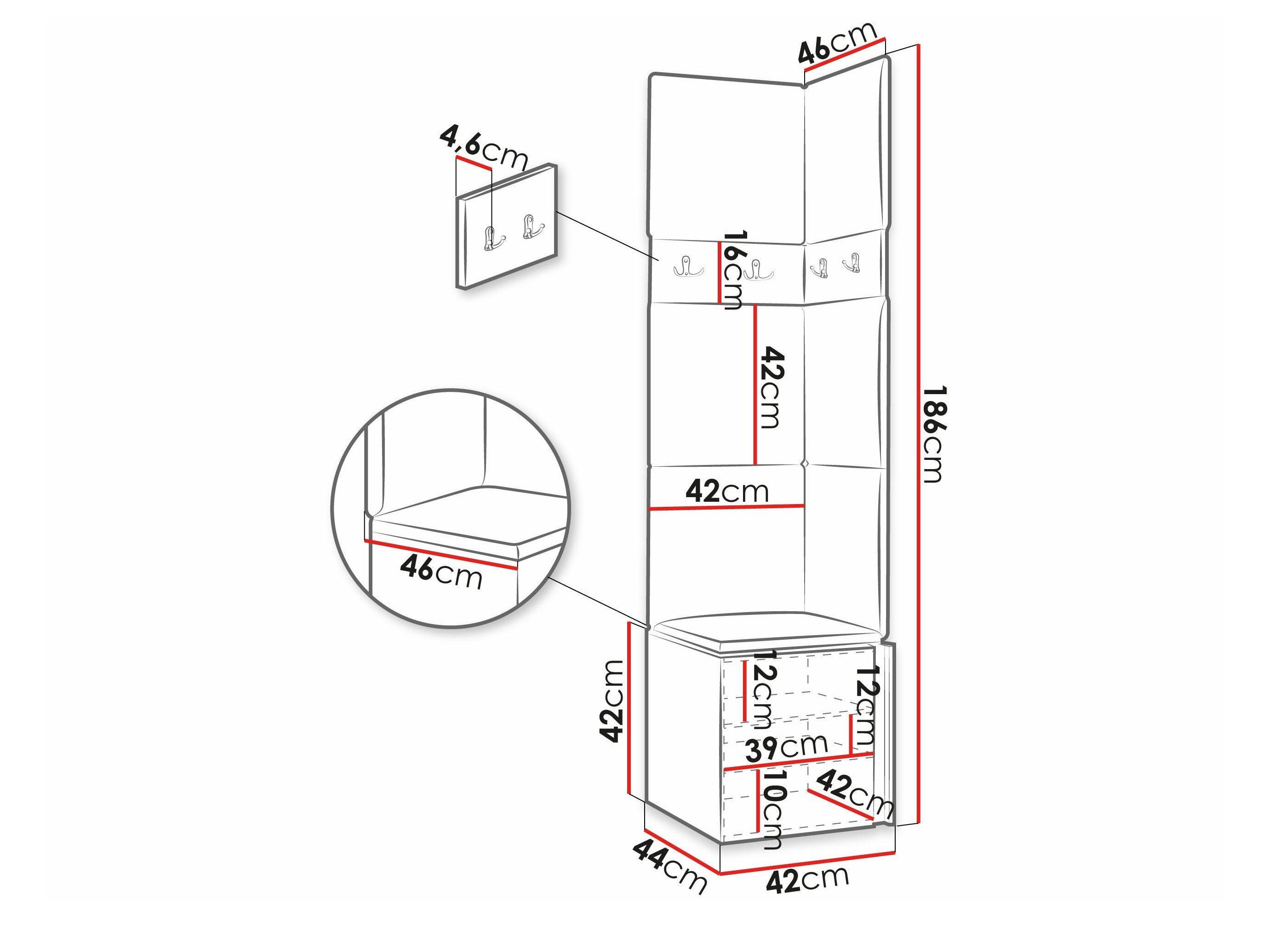 Meuble d'entrée Pinis XXI (Graphite)