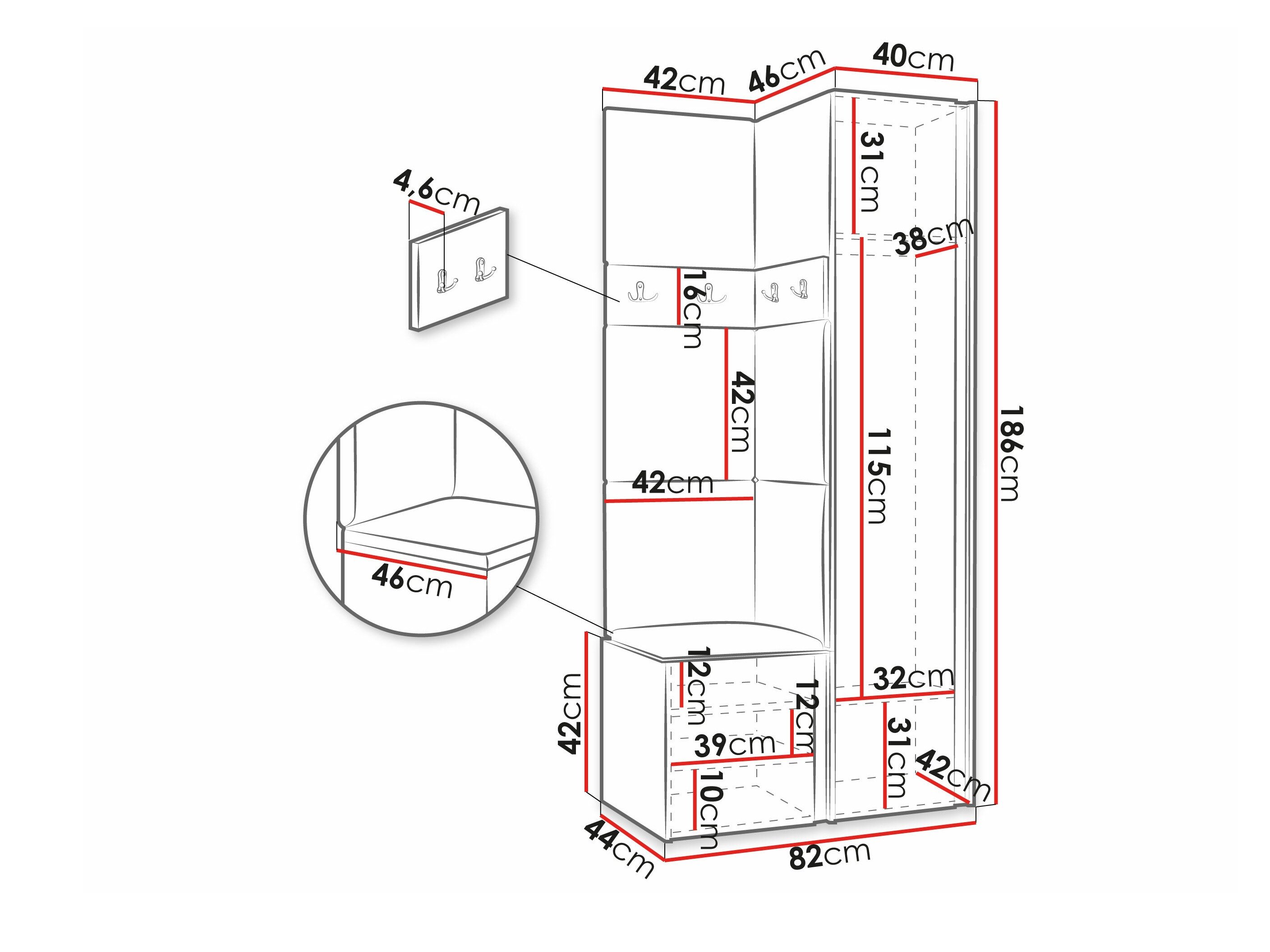 Meuble d'entrée Pinis XXIV (Blanc)