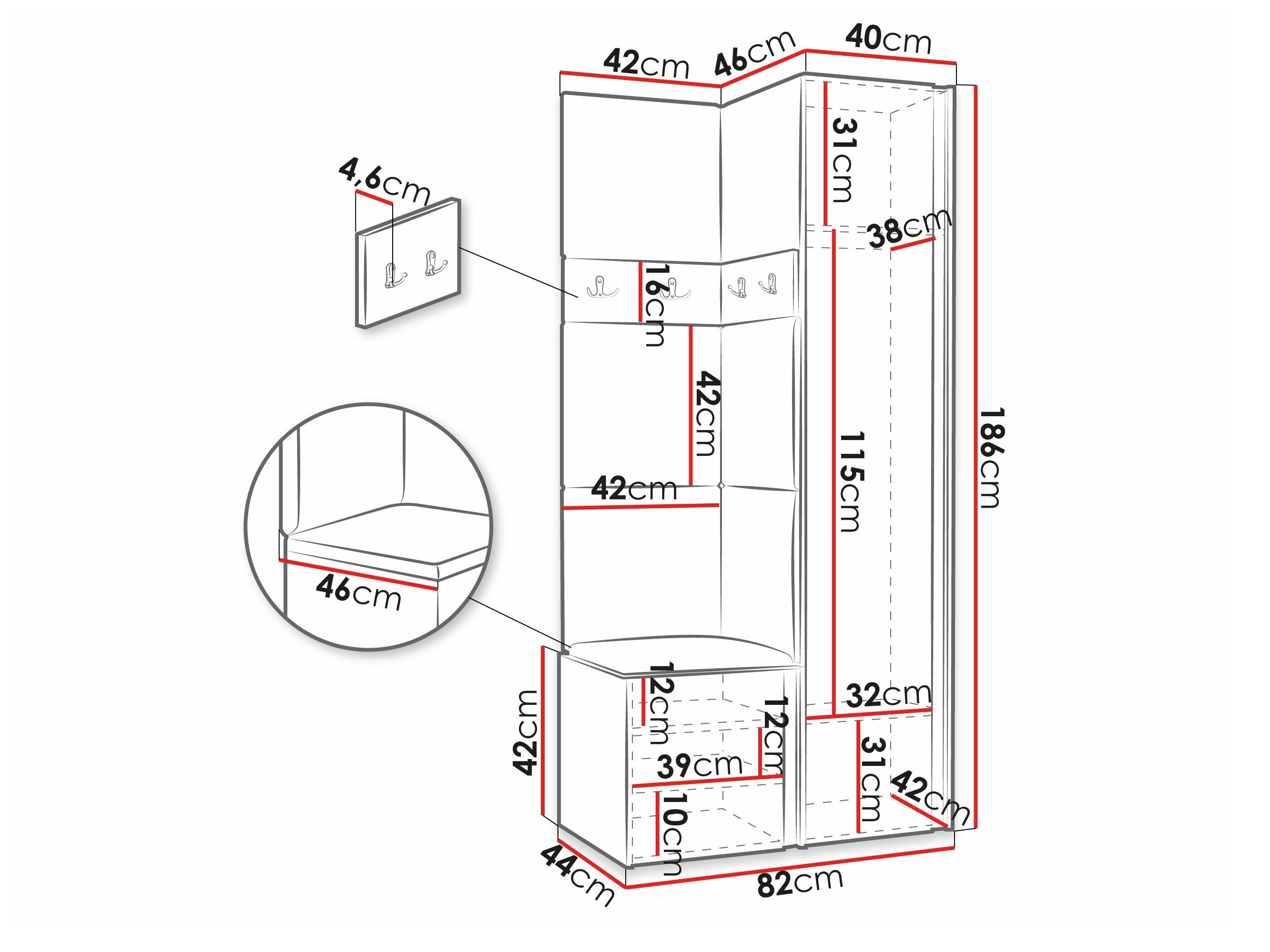 Meuble d'entrée Pinis XXIV (Blanc)