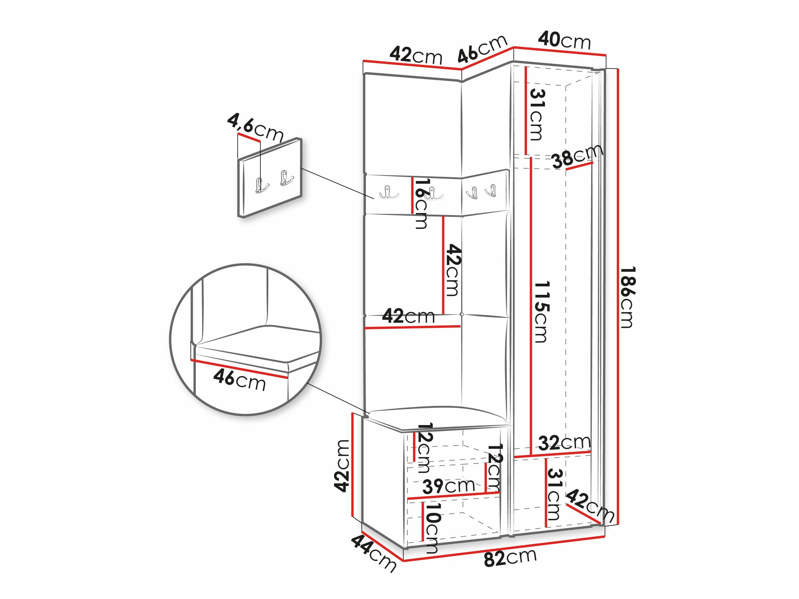 Meuble d'entrée Pinis XXIV (Blanc)