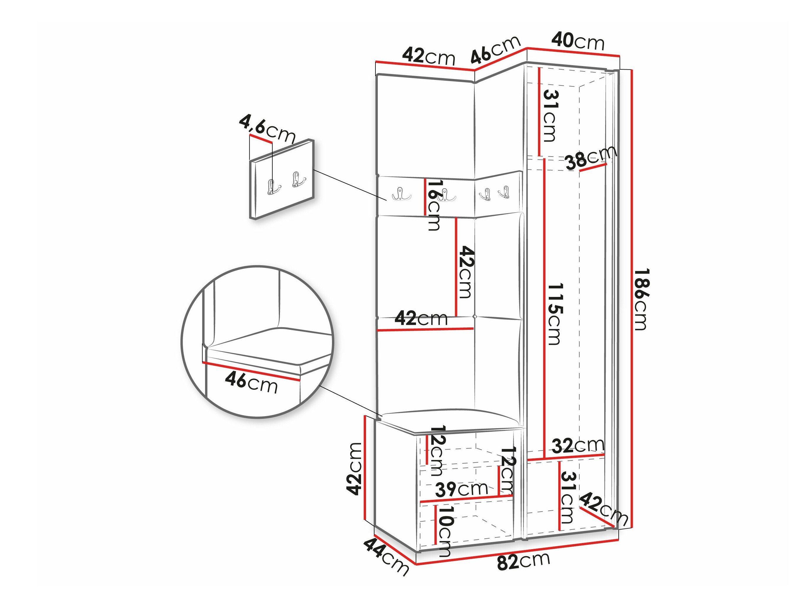 Meuble d'entrée Pinis XXIV (Cachemire)