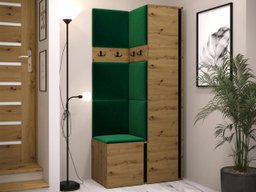 Meuble d'entrée Pinis XXIV (Chêne Artisan + Noir)