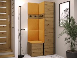 Meuble d'entrée Pinis XXIV (Chêne Artisan + Noir)