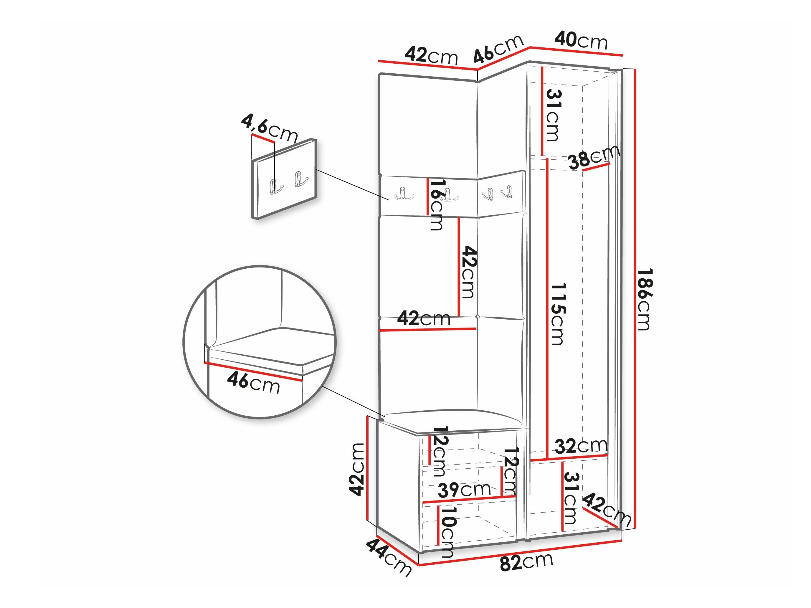 Meuble d'entrée Pinis XXIV (Graphite)