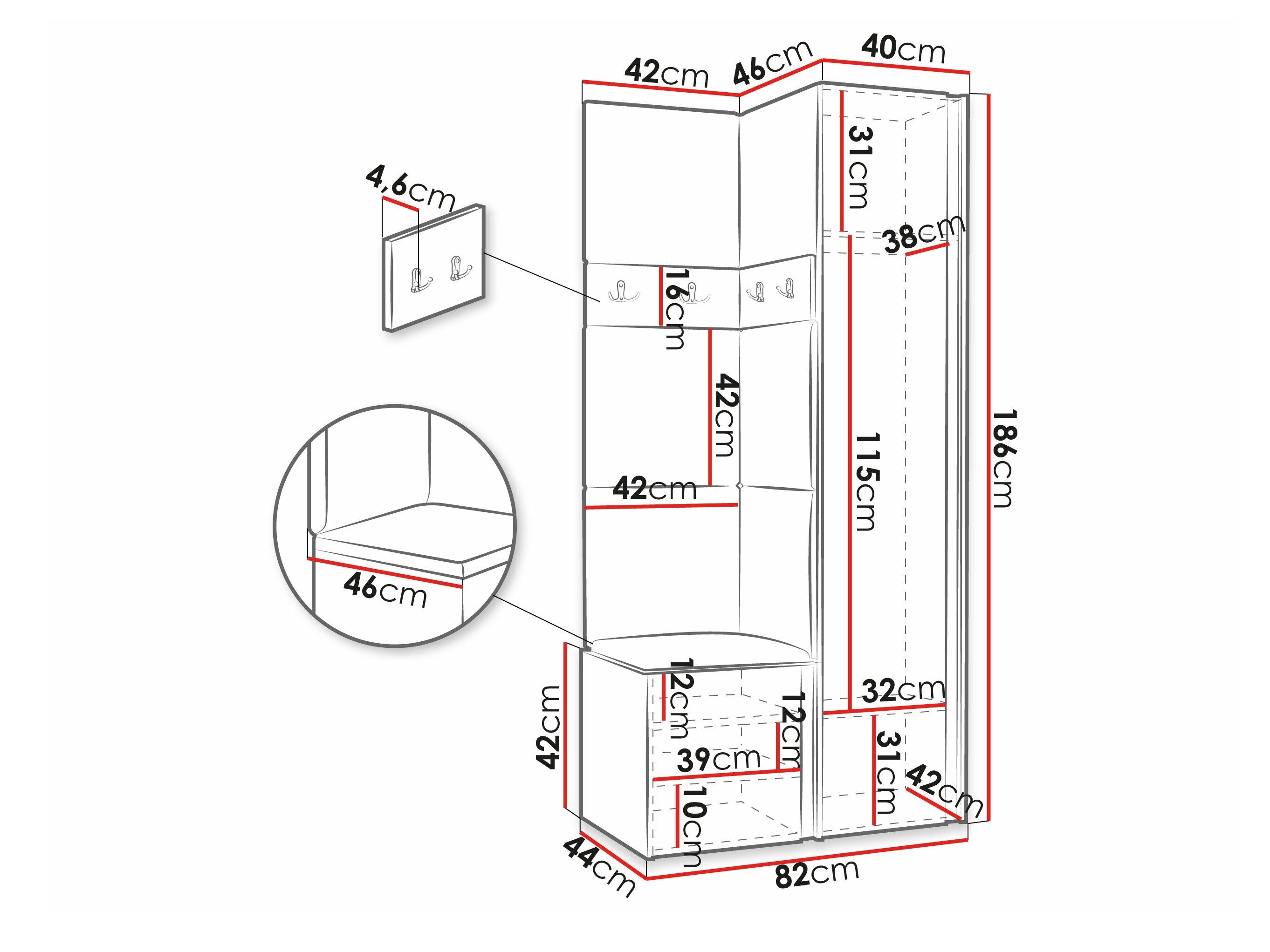 Meuble d'entrée Pinis XXV (Blanc)