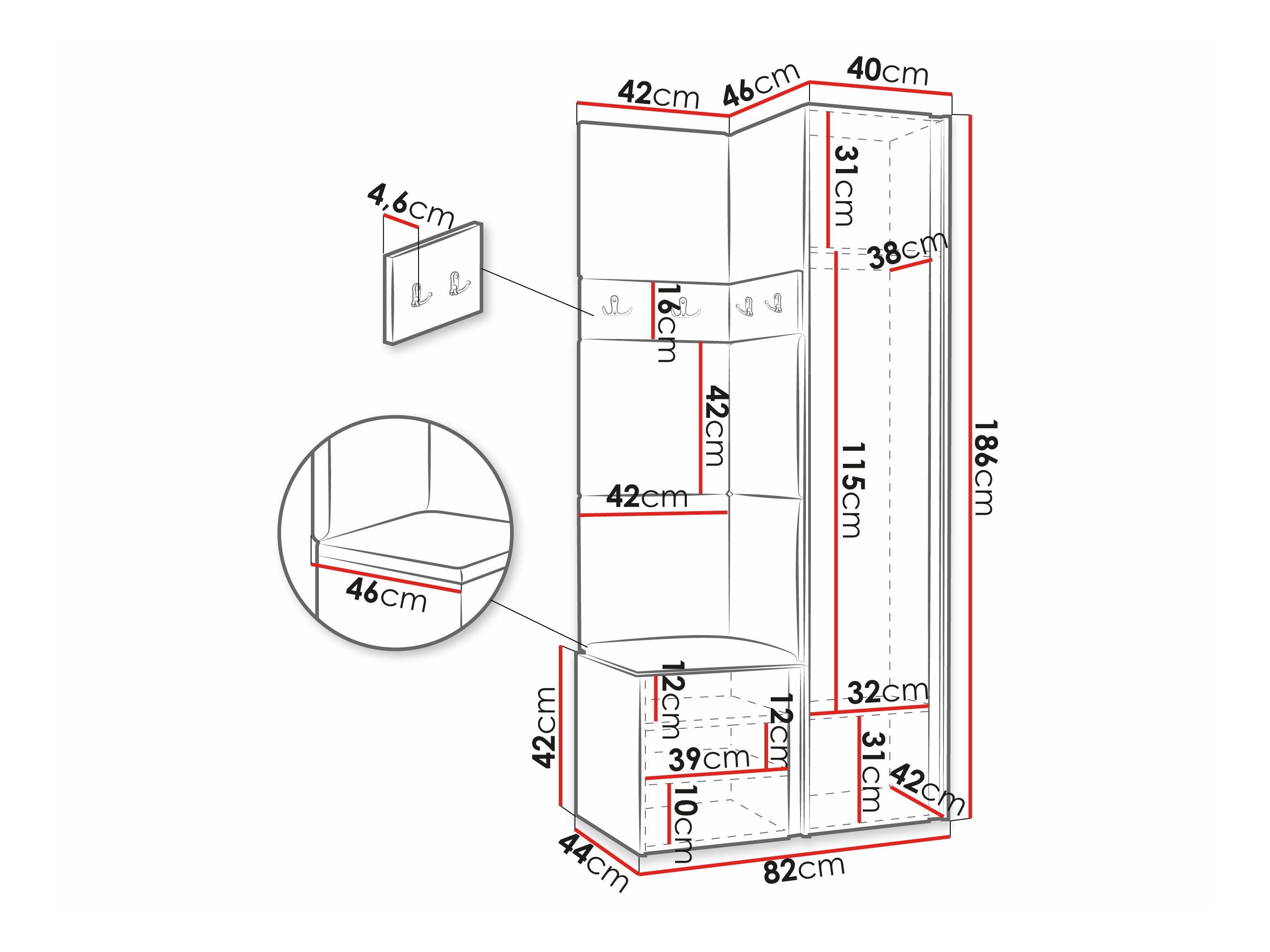 Meuble d'entrée Pinis XXV (Blanc)