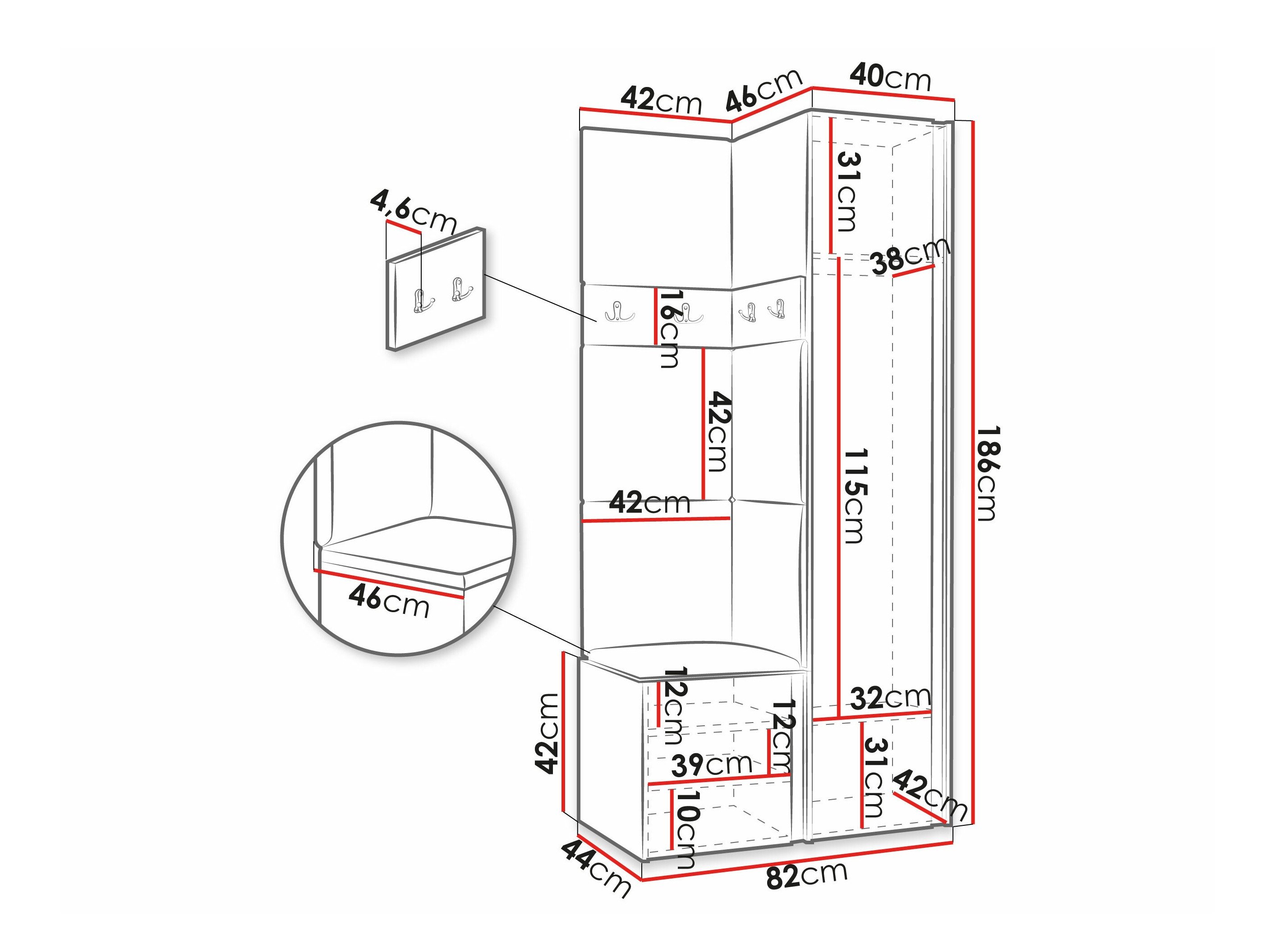 Meuble d'entrée Pinis XXV (Blanc)