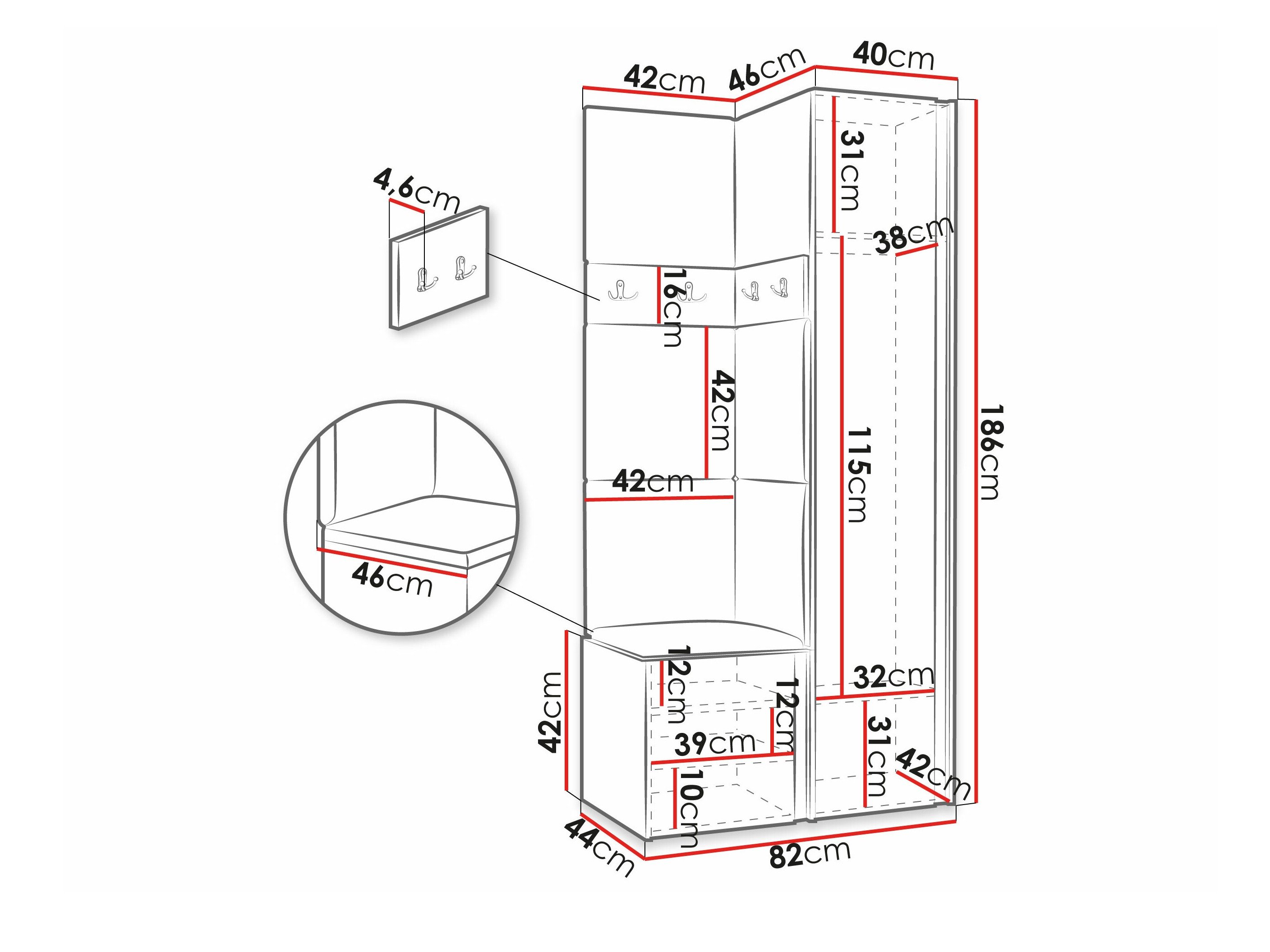 Meuble d'entrée Pinis XXV (Blanc)