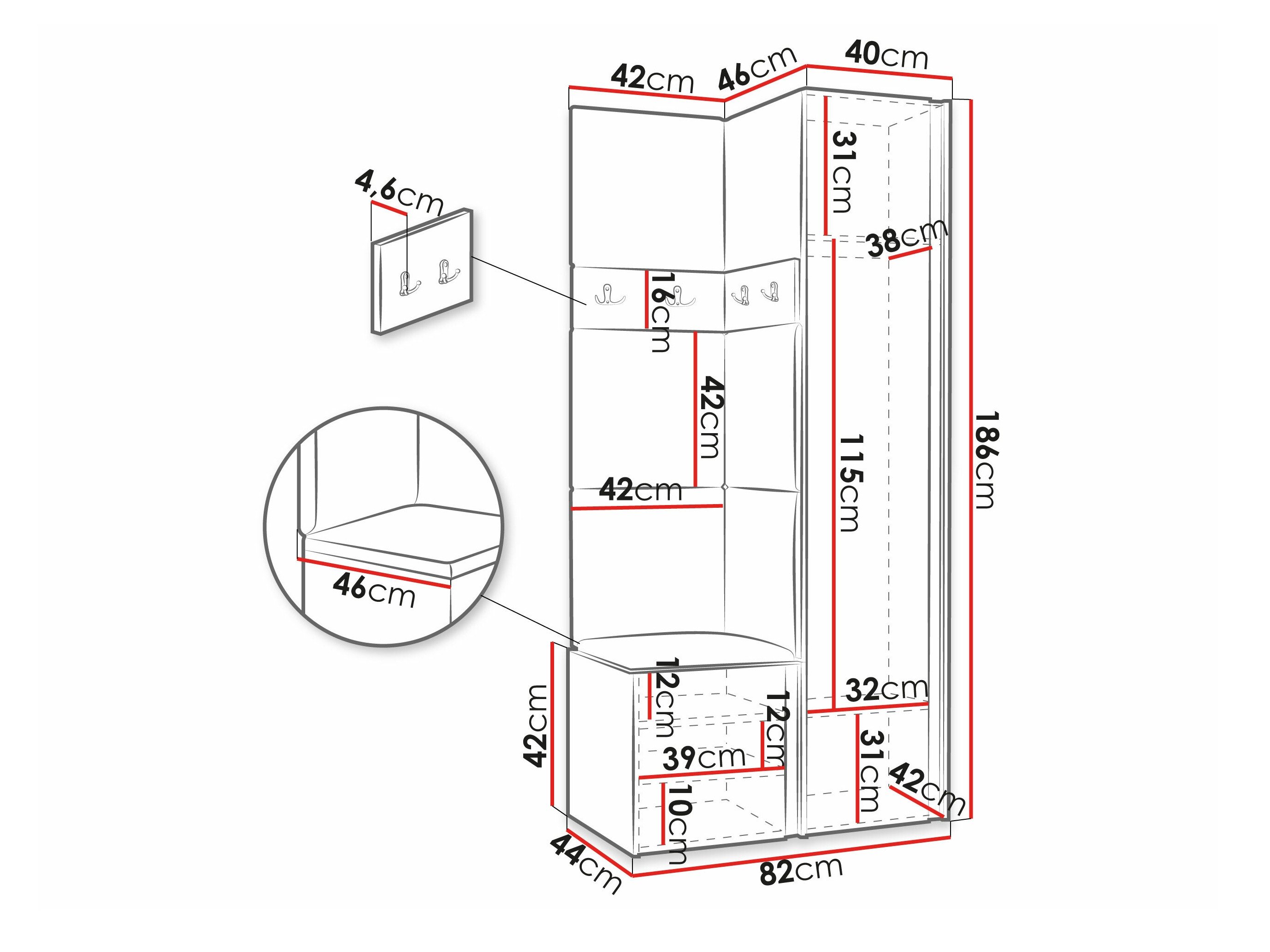 Meuble d'entrée Pinis XXV (Cachemire)