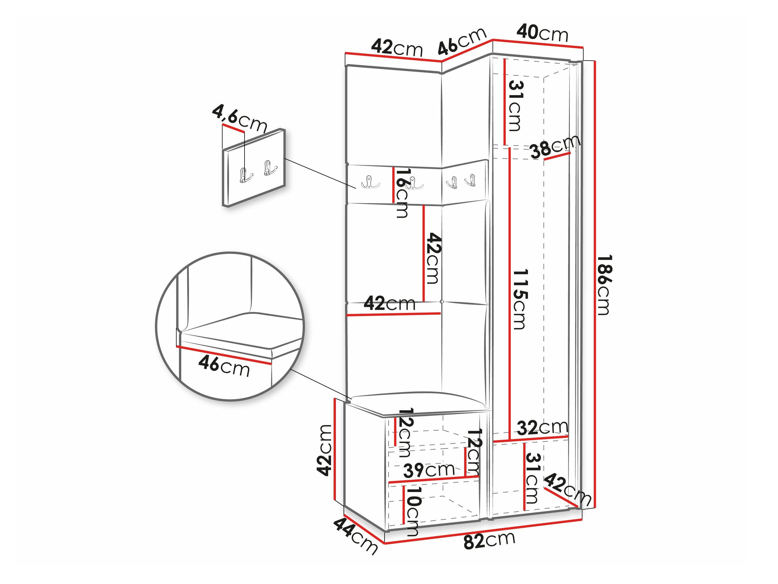 Meuble d'entrée Pinis XXV (Cachemire)